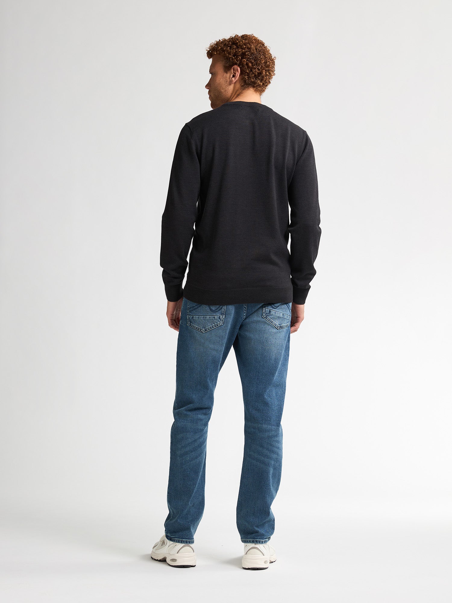 Petrol Industries Men Knitwear Round Neck Basic Regular Fit Deep Black