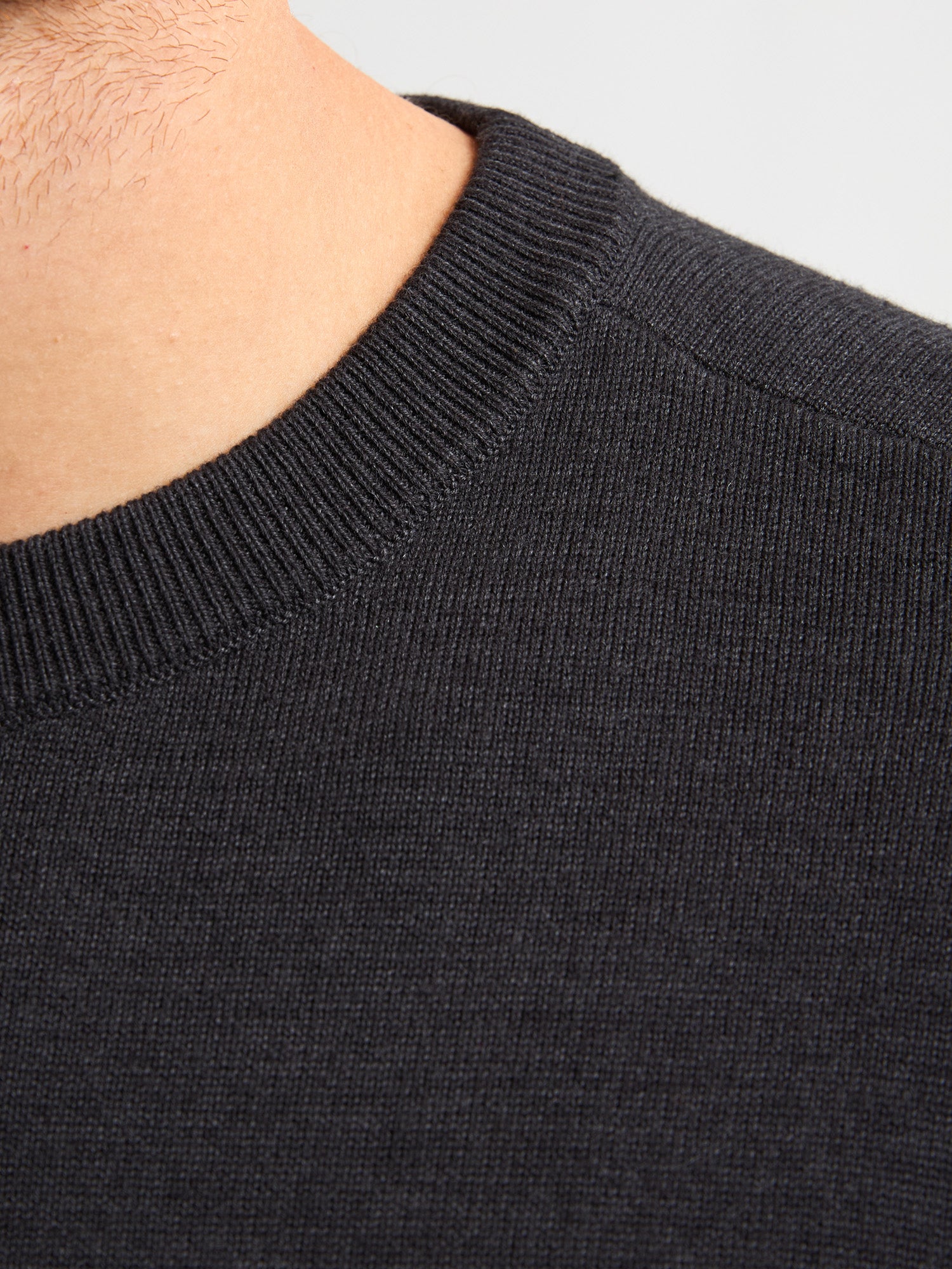 Petrol Industries Men Knitwear Round Neck Basic Regular Fit Deep Black