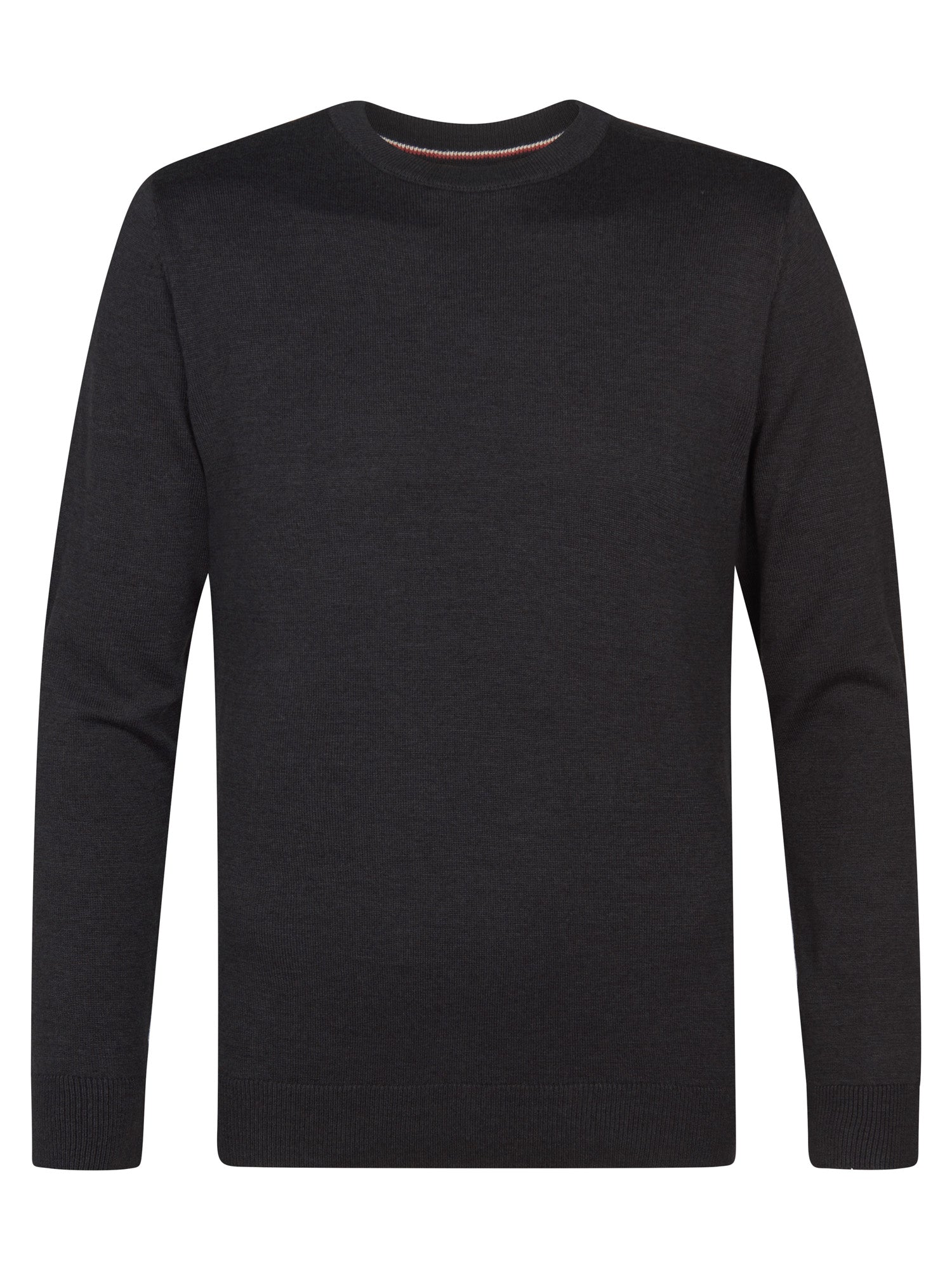 Petrol Industries Men Knitwear Round Neck Basic Regular Fit Deep Black