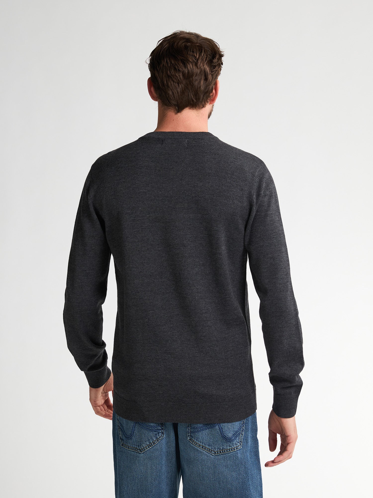Petrol Industries Men Knitwear V-Neck Basic Regular Fit Steal Melee