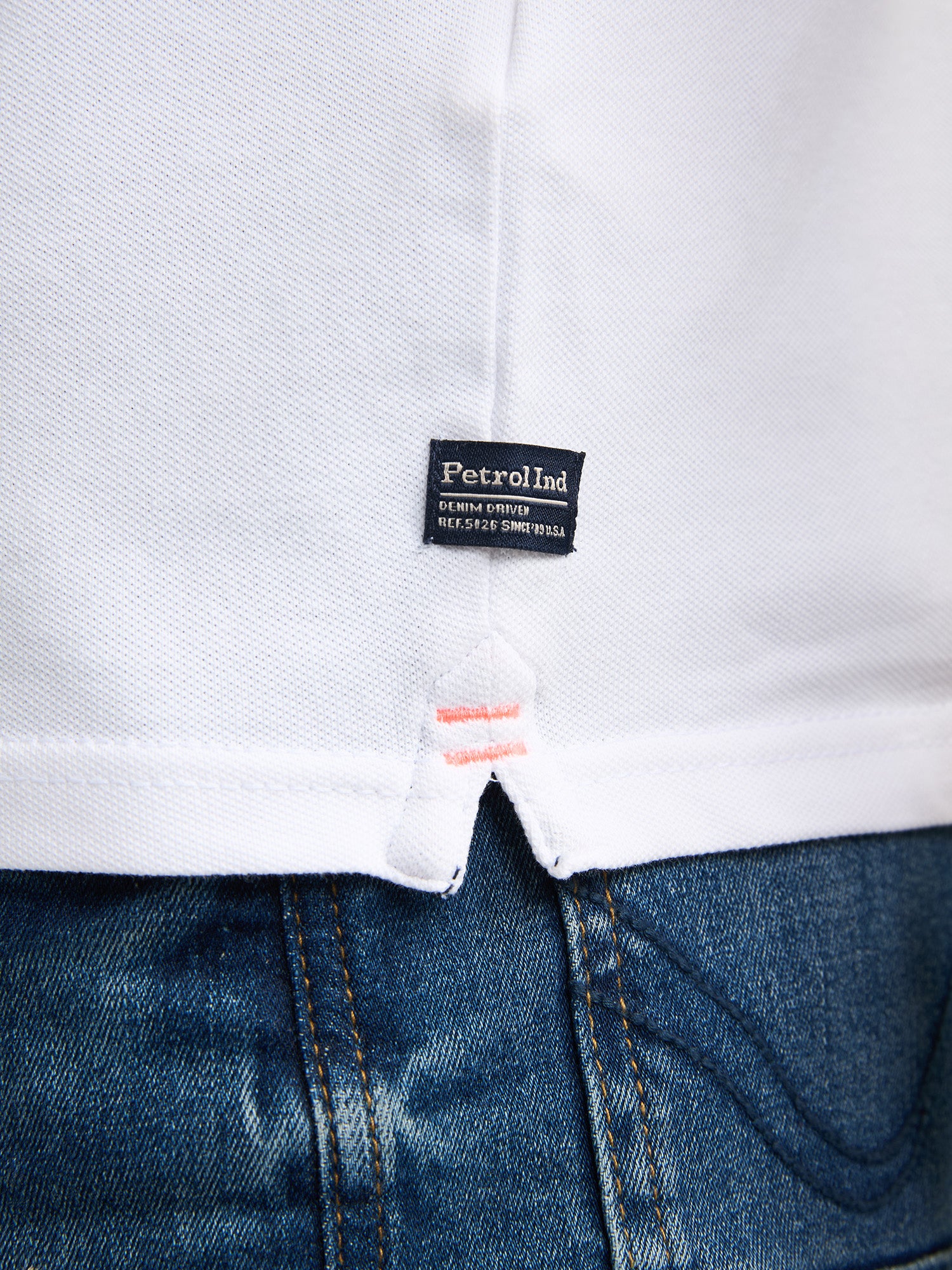 Petrol Industries Men Polo Short Sleeve Regular Fit Bright White