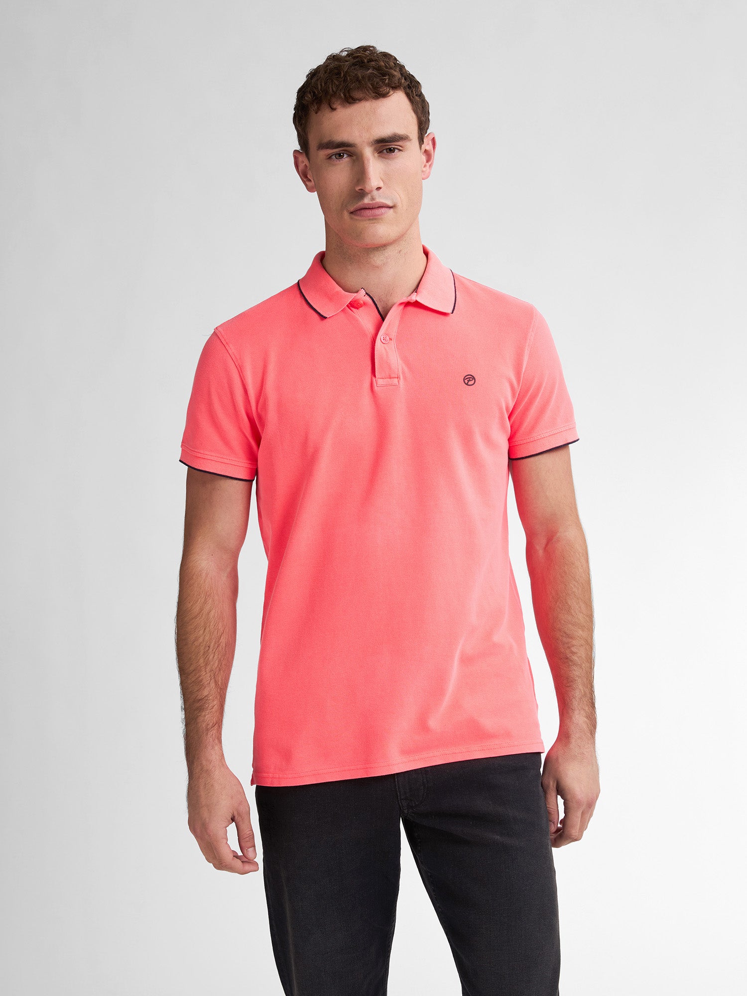 Petrol Industries Men Polo Short Sleeve Regular Fit Fiery Coral