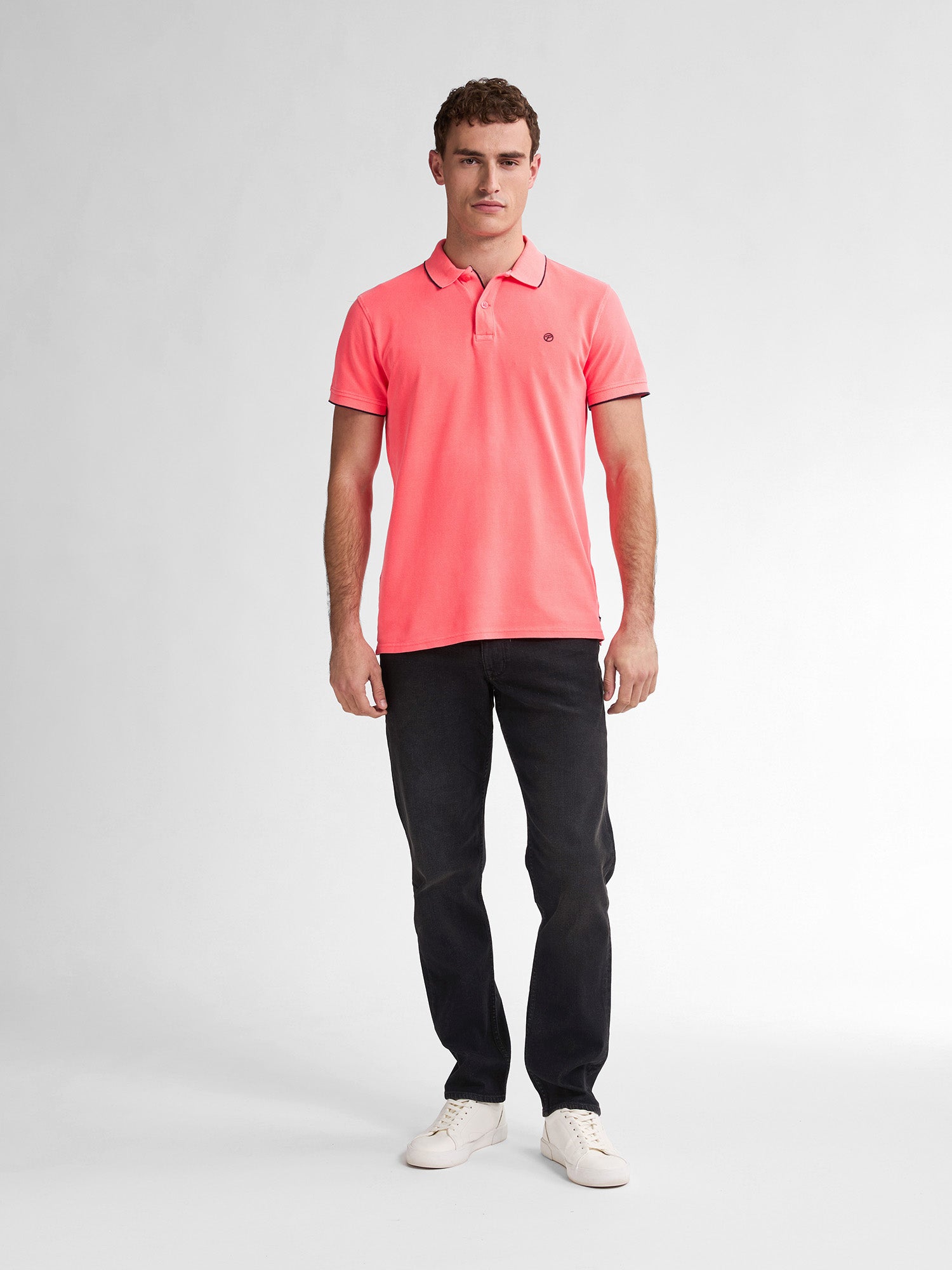 Petrol Industries Men Polo Short Sleeve Regular Fit Fiery Coral