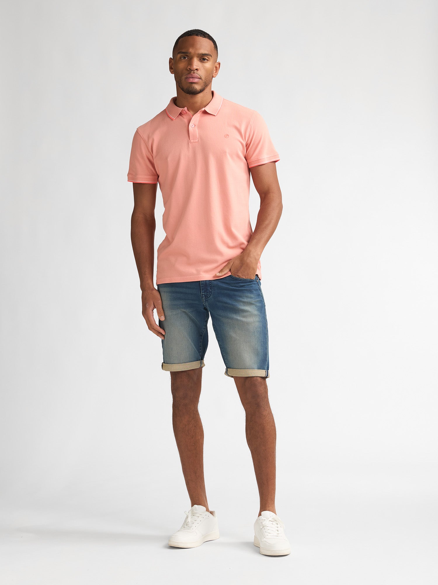 Petrol Industries Men Polo Short Sleeve Regular Fit Light Coral