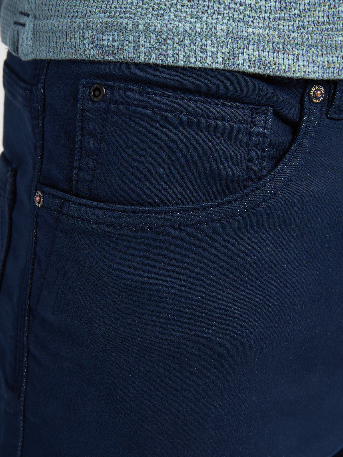 Petrol Industries Men Shorts Denim Slim Fit Navy Blue