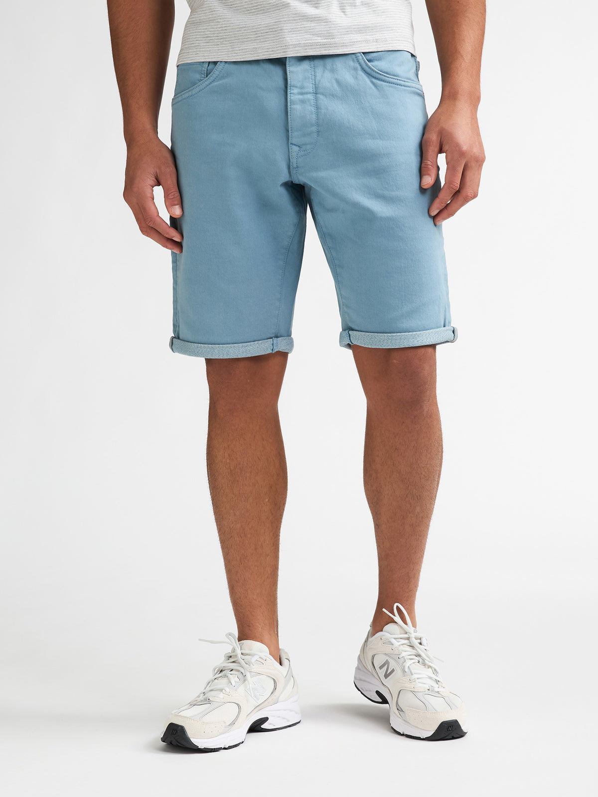 Petrol Industries Men Shorts Denim Slim Fit Marble Blue