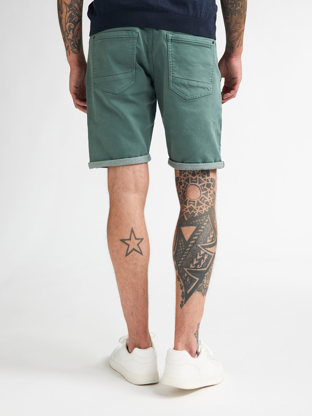 Petrol Industries Men Shorts Denim Slim Fit Oil Green