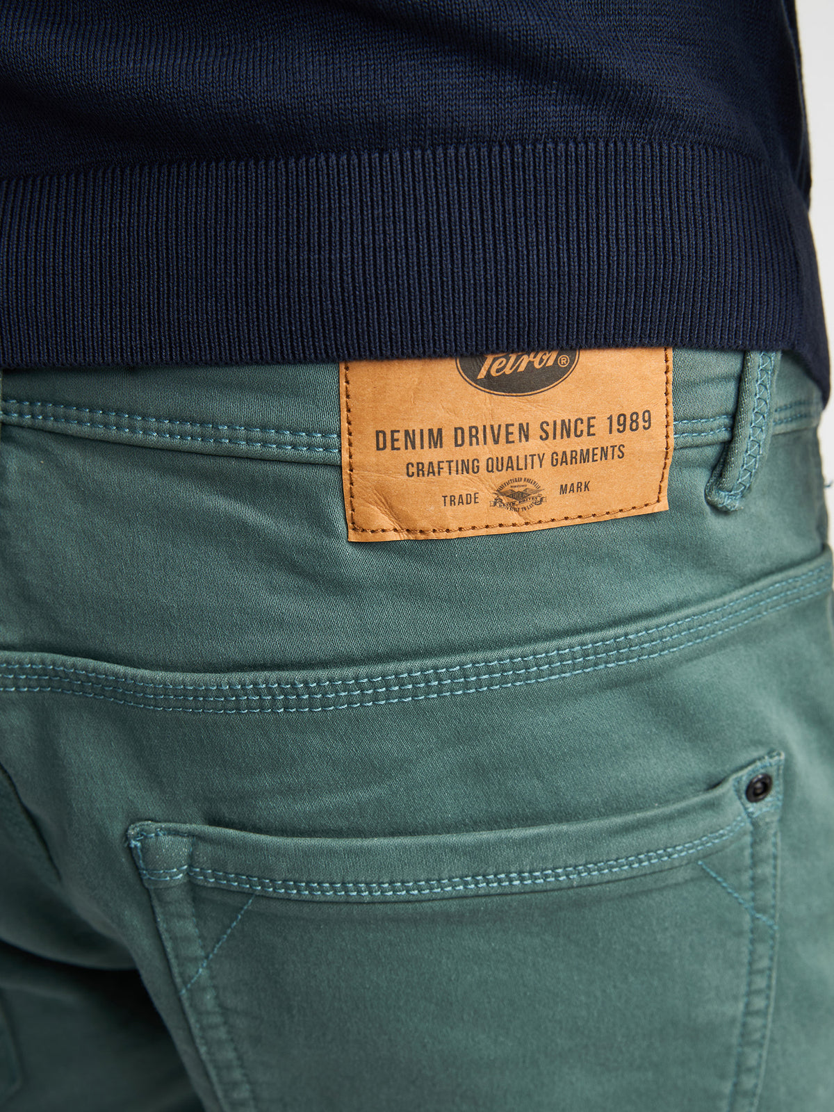Petrol Industries Men Shorts Denim Slim Fit Oil Green