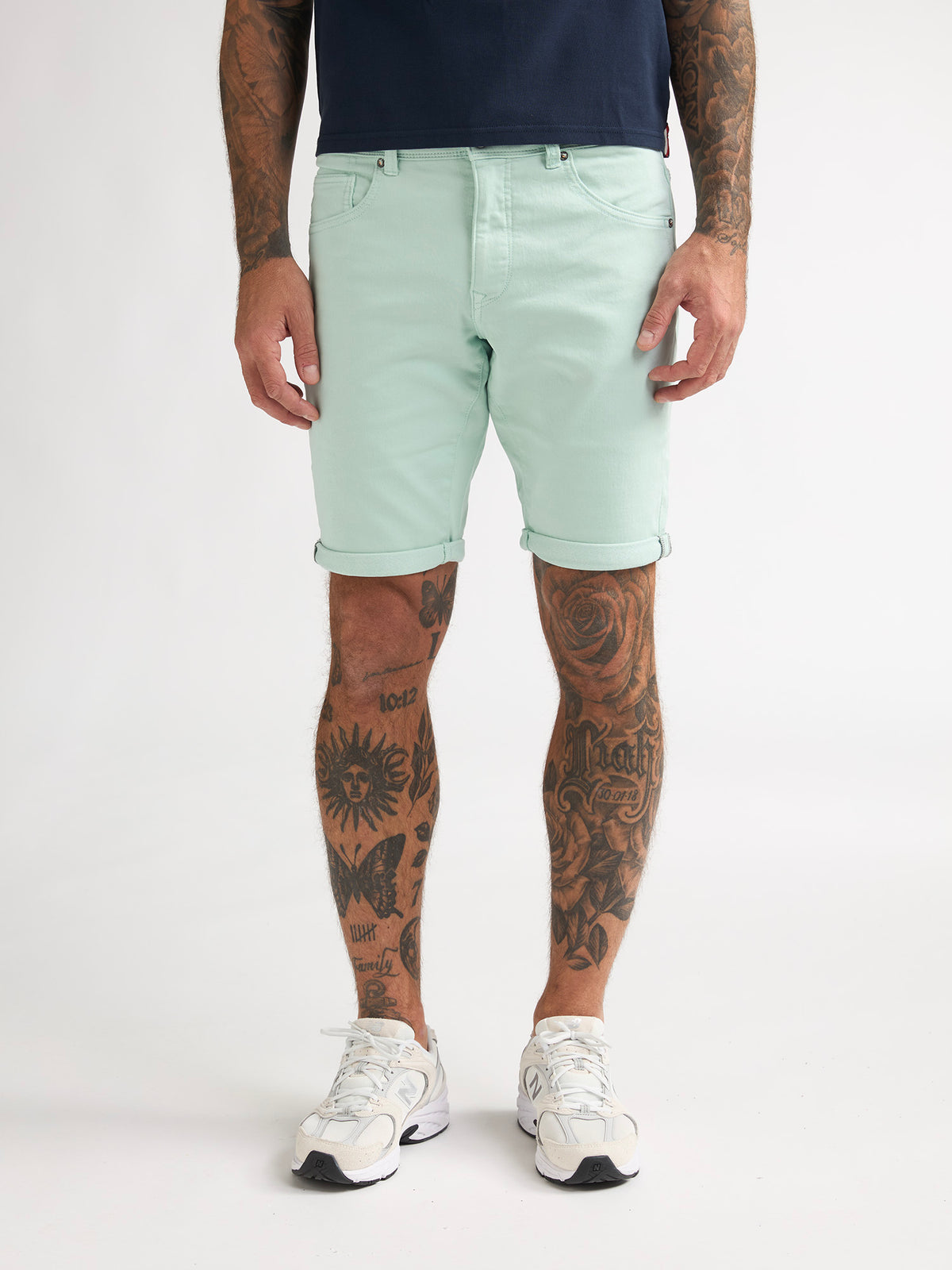 Petrol Industries Men Shorts Denim Slim Fit Cool Mint