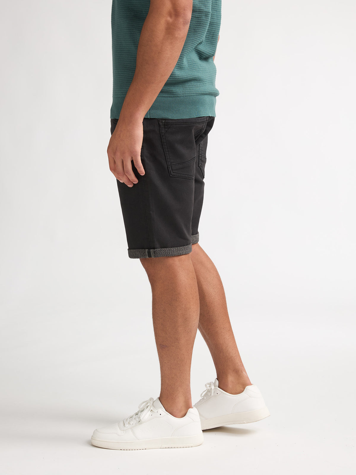 Petrol Industries Men Shorts Denim Slim Fit Black