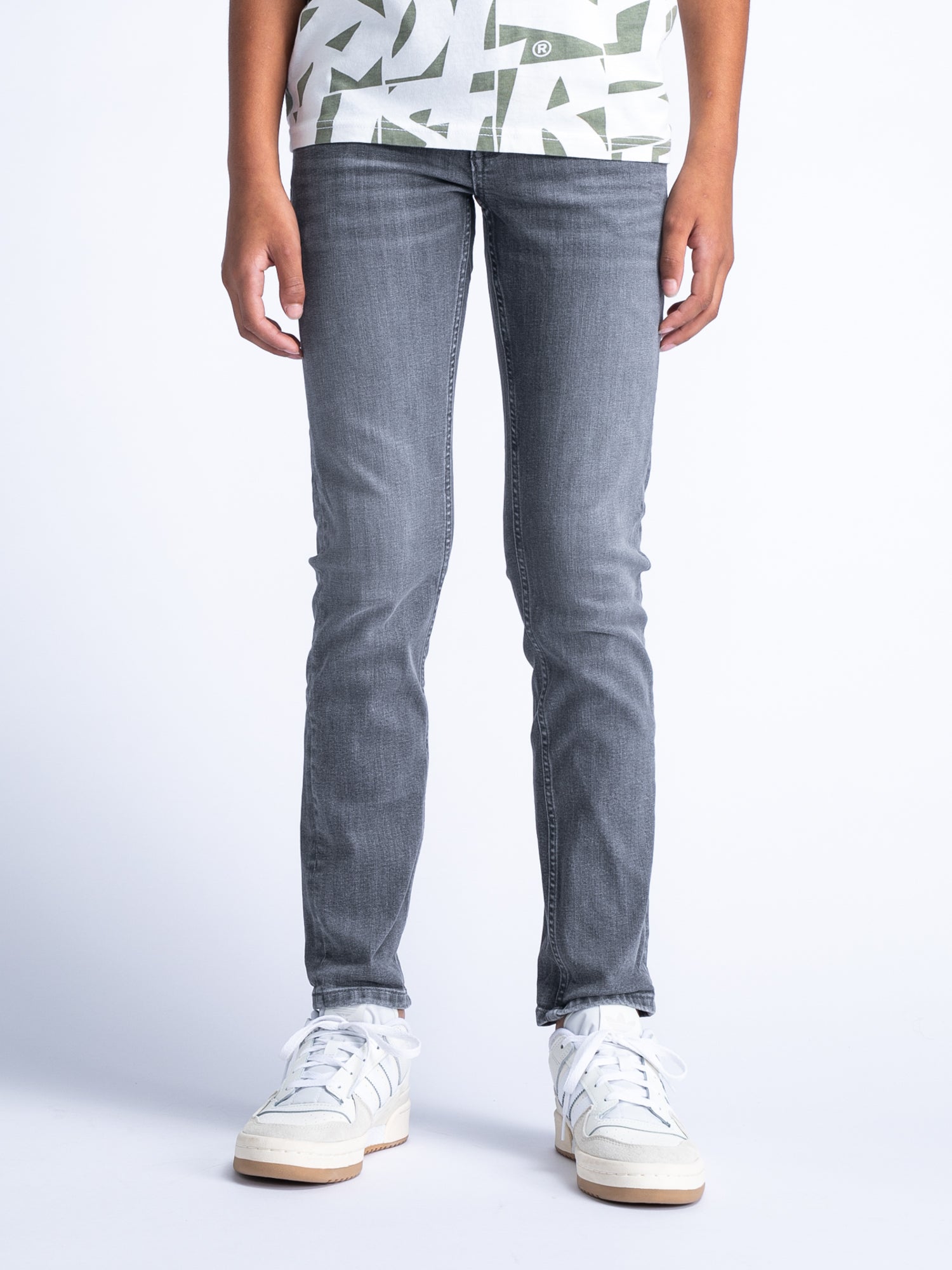 Petrol Industries regular tapered fit jeans RUSSEL met riem dark faded