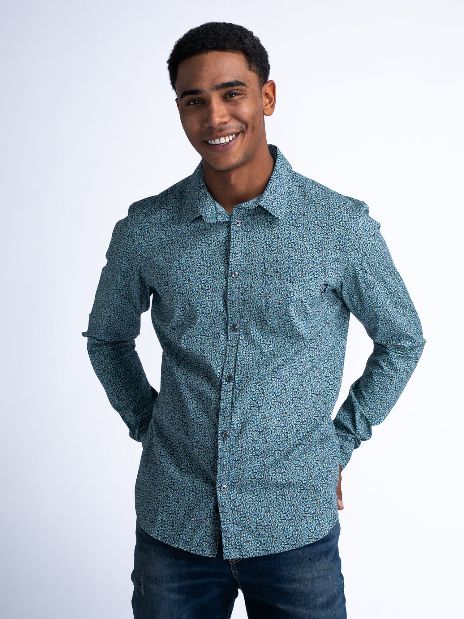 Hemd mit Allover-Muster Gnarly Offizieller Petrol Industries