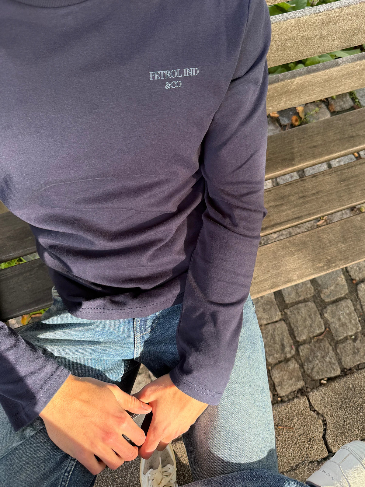 Katoen T-shirt met lange mouwen miller