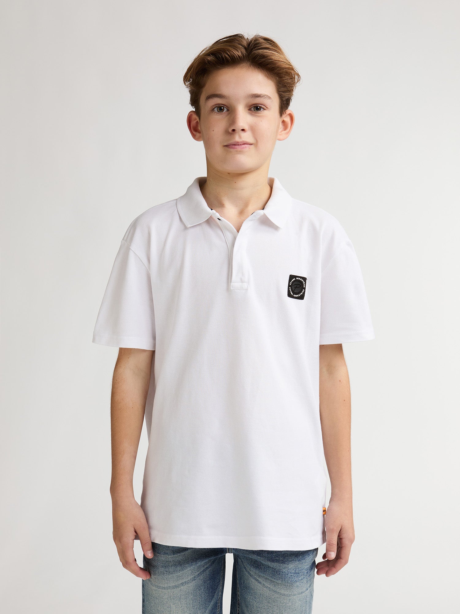 Petrol Industries Boys Polo Short Sleeve Relaxed Fit Bright White