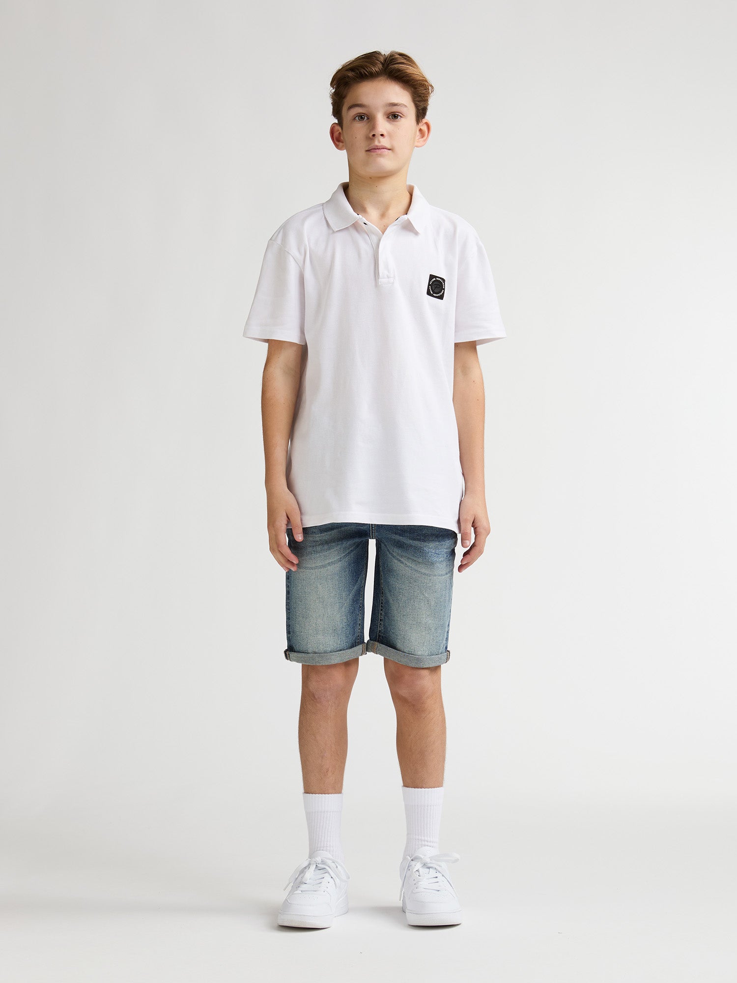 Petrol Industries Boys Polo Short Sleeve Relaxed Fit Bright White