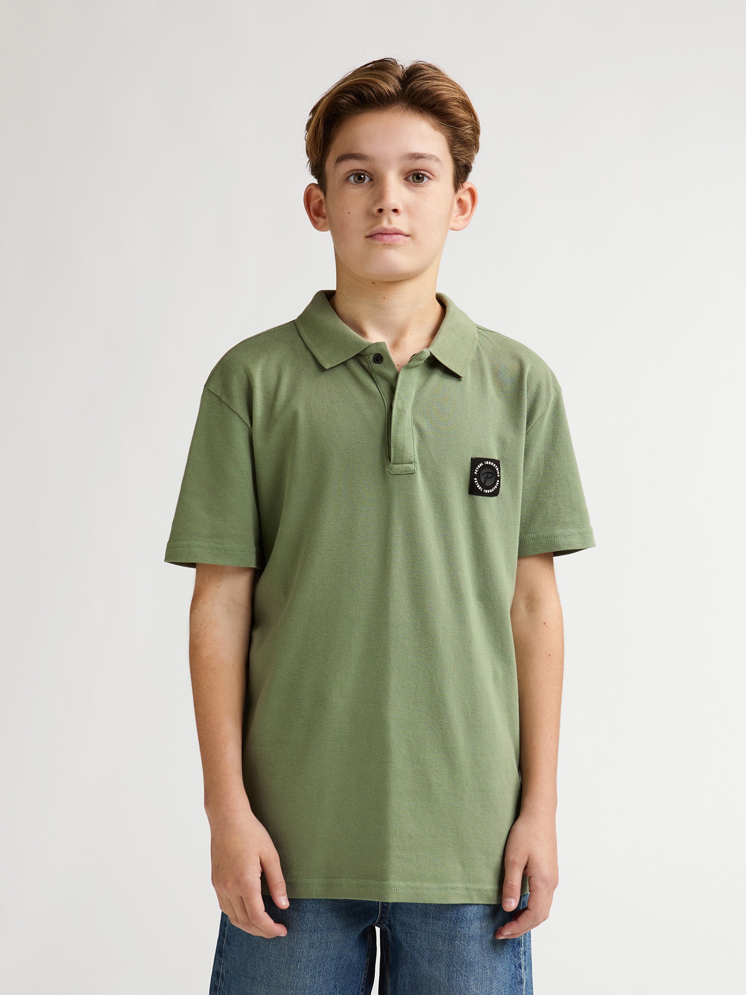 Petrol Industries Boys Polo Short Sleeve Relaxed Fit Sage