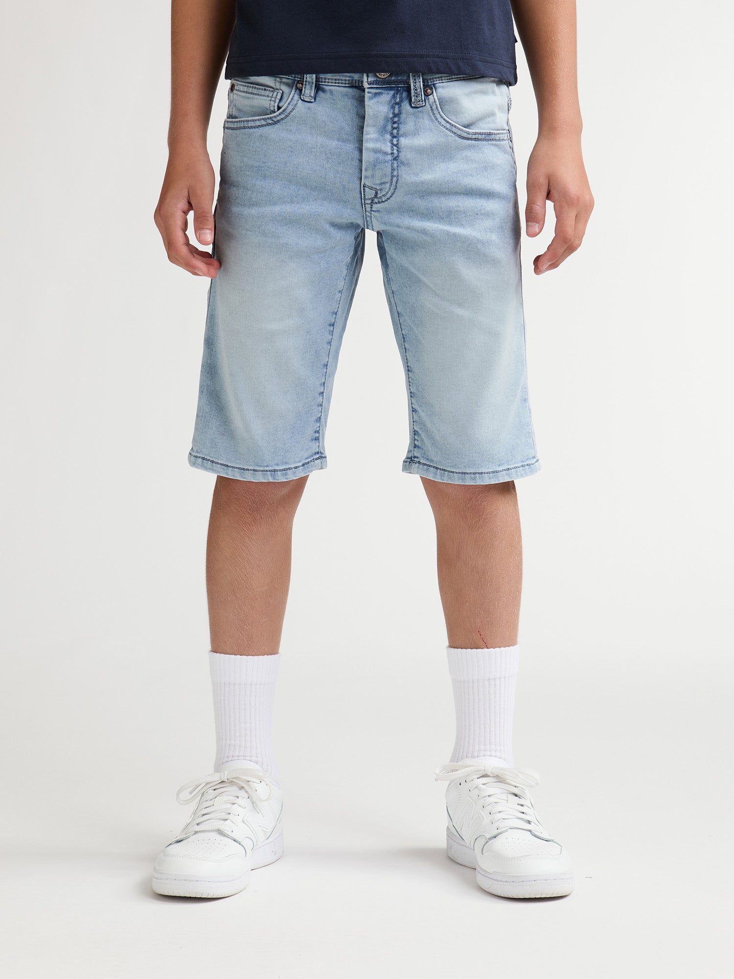 Petrol Industries Boys JACKSON - Boys Denim Jogg Short Slim Fit Light Stone