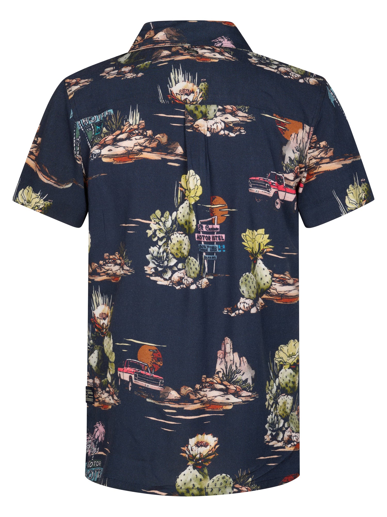 Petrol Industries Boys Shirt Short Sleeve All-Over Print Regular Fit Navy Blue
