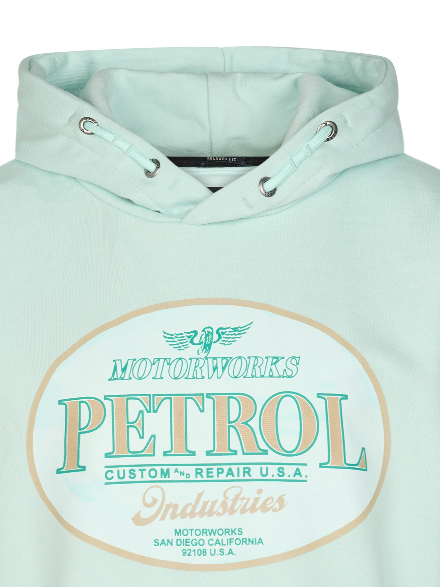 Petrol Industries Boys Sweater Hooded Relaxed Fit Cool Mint