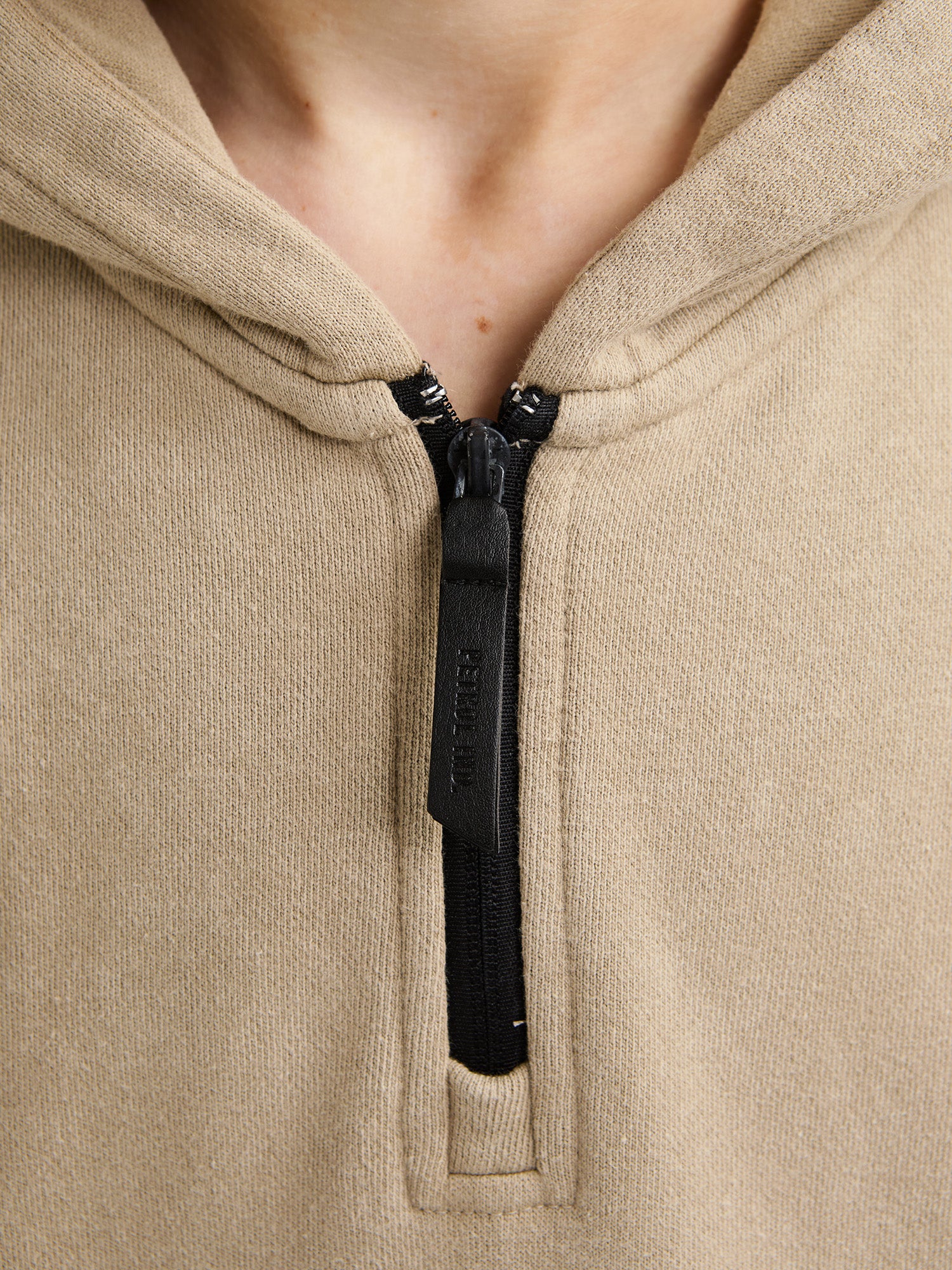 Petrol Industries Boys Sweater Hooded Zip Relaxed Fit Light Tan