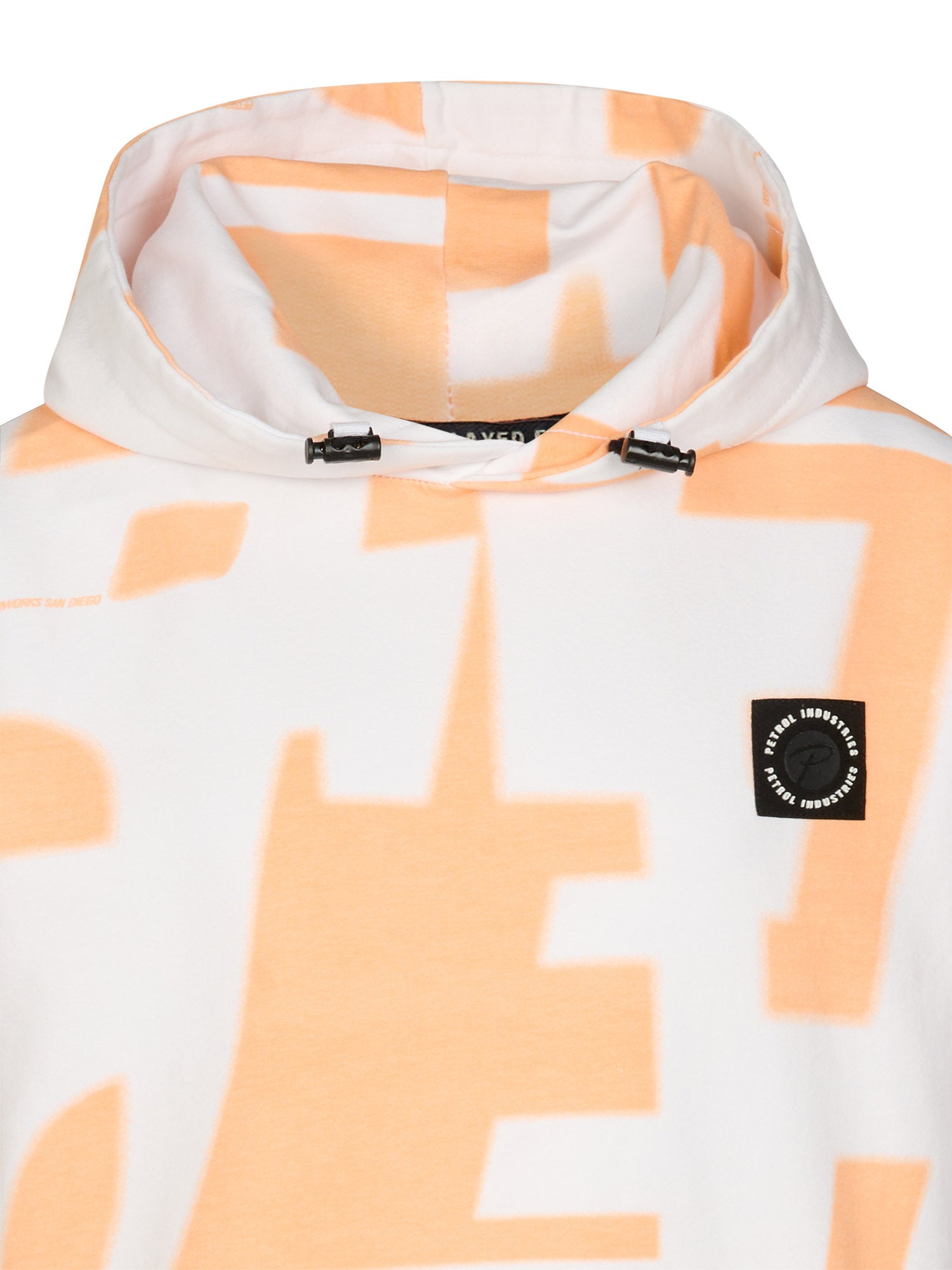 Petrol Industries Boys Sweater Hooded All-Over Print Relaxed Fit Bright White