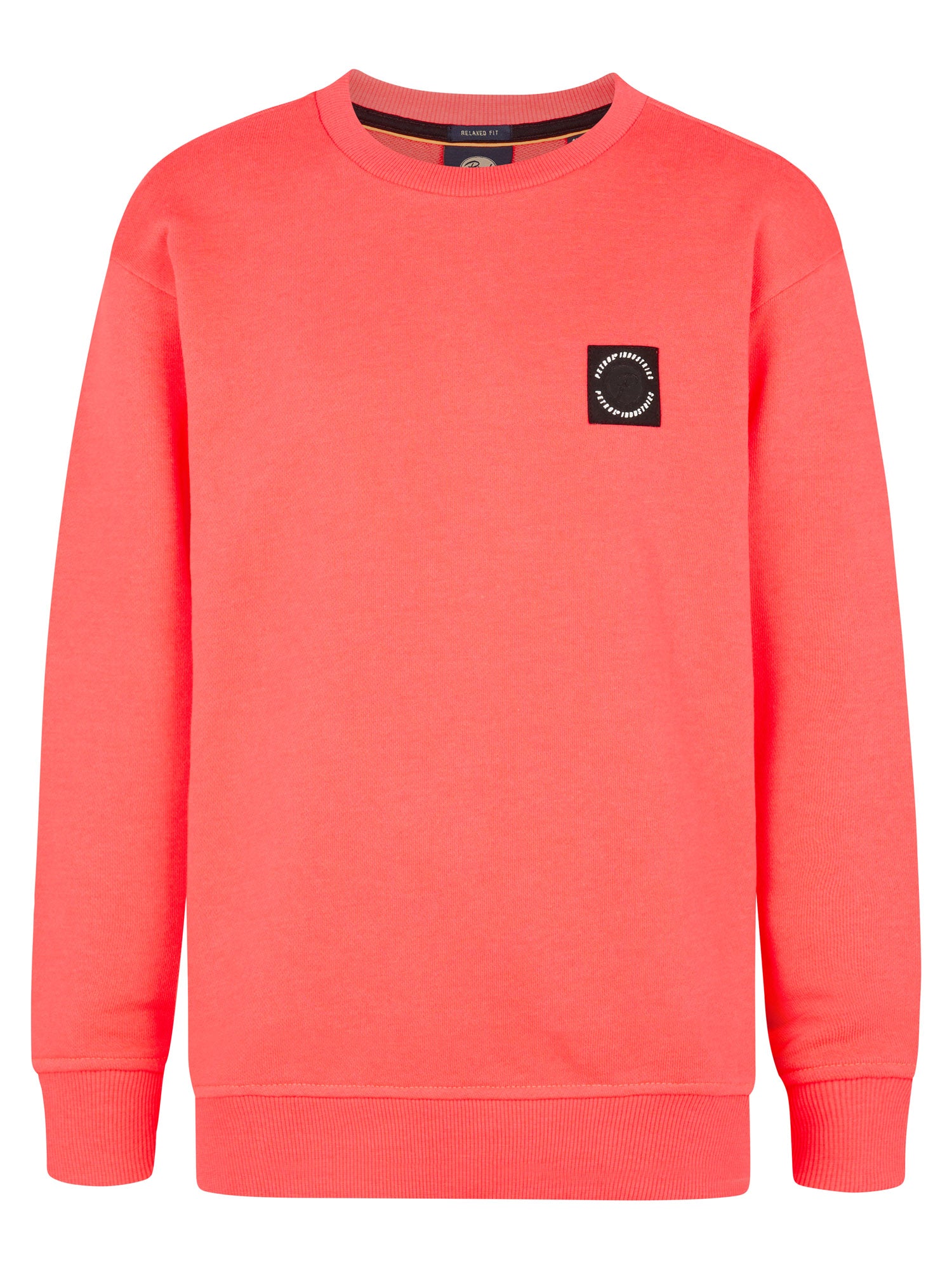 Petrol Industries Boys Sweater Round Neck Relaxed Fit Fiery Coral