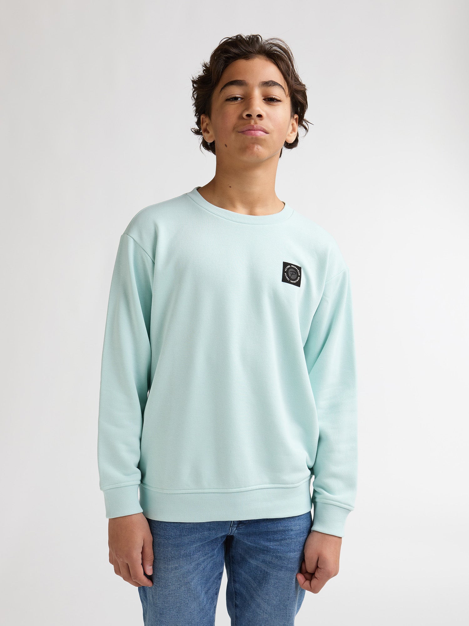 Petrol Industries Boys Sweater Round Neck Relaxed Fit Cool Mint