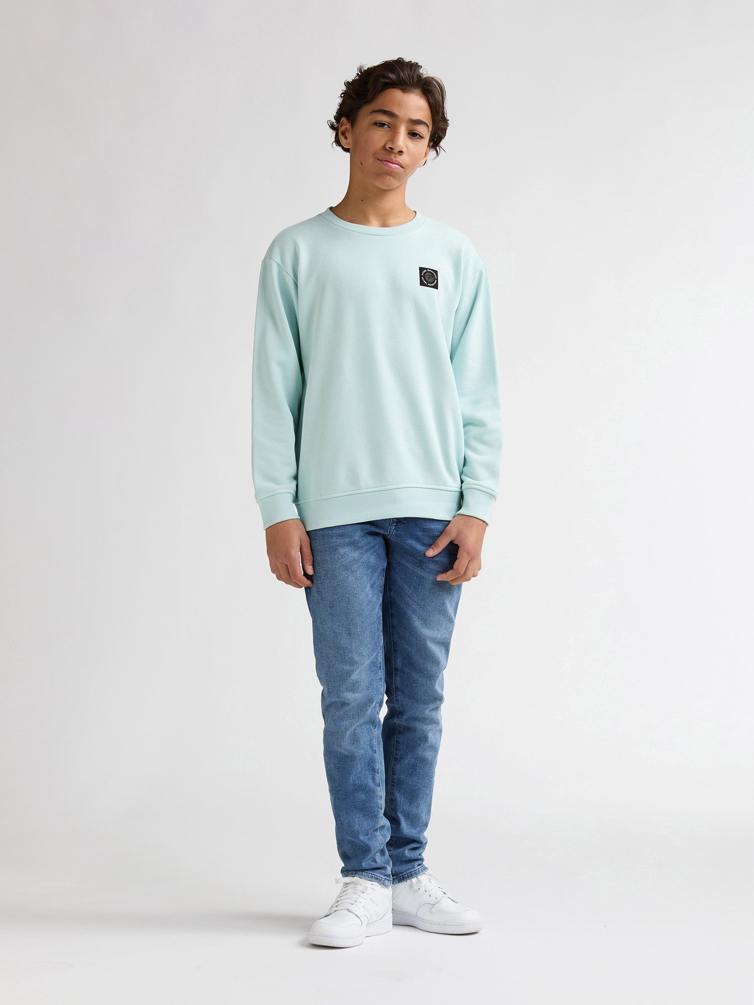 Petrol Industries Boys Sweater Round Neck Relaxed Fit Cool Mint