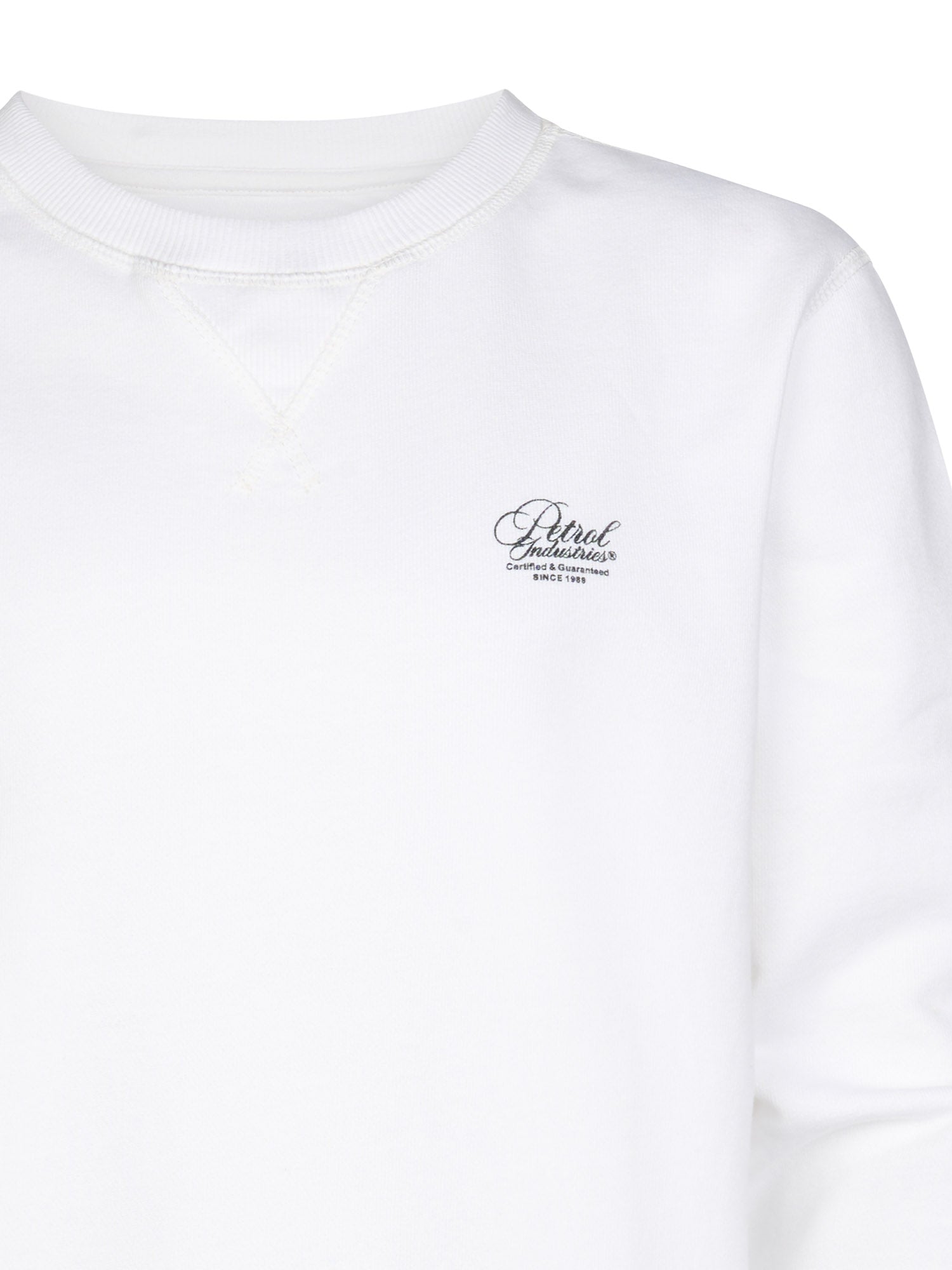 Petrol Industries Boys Sweater Round Neck Print Regular Fit Bright White