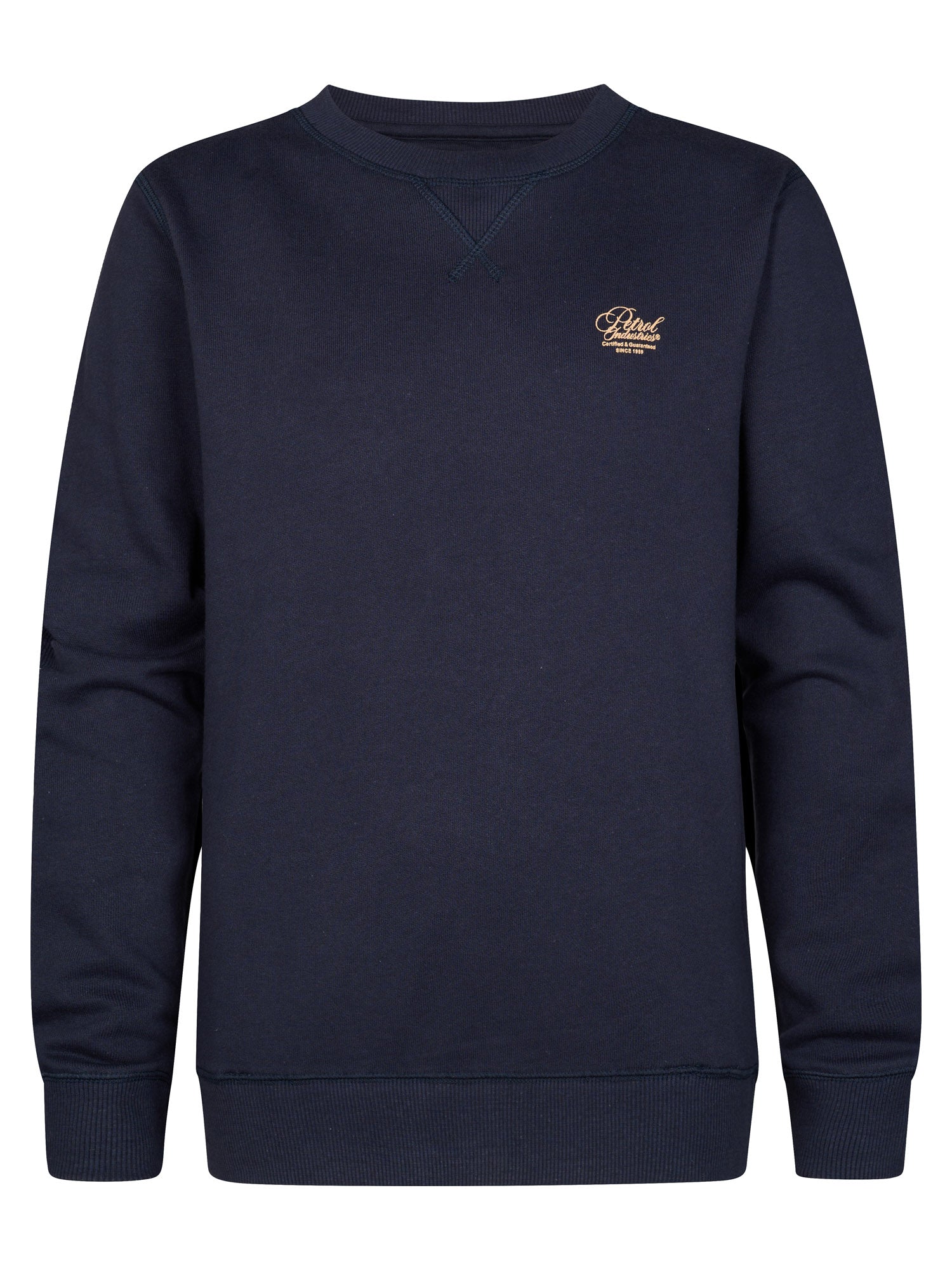 Petrol Industries Boys Sweater Round Neck Print Regular Fit Navy Blue