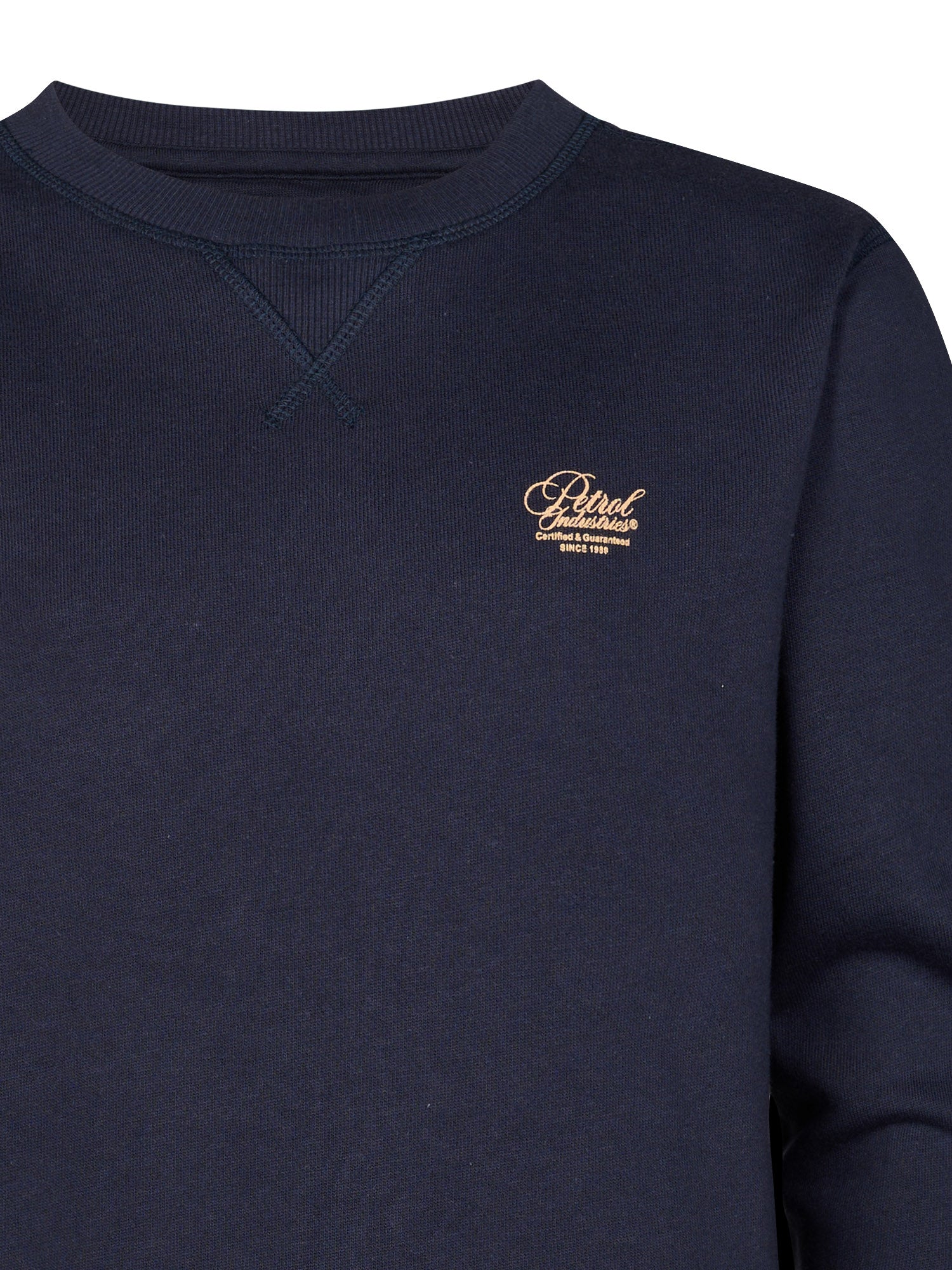 Petrol Industries Boys Sweater Round Neck Print Regular Fit Navy Blue