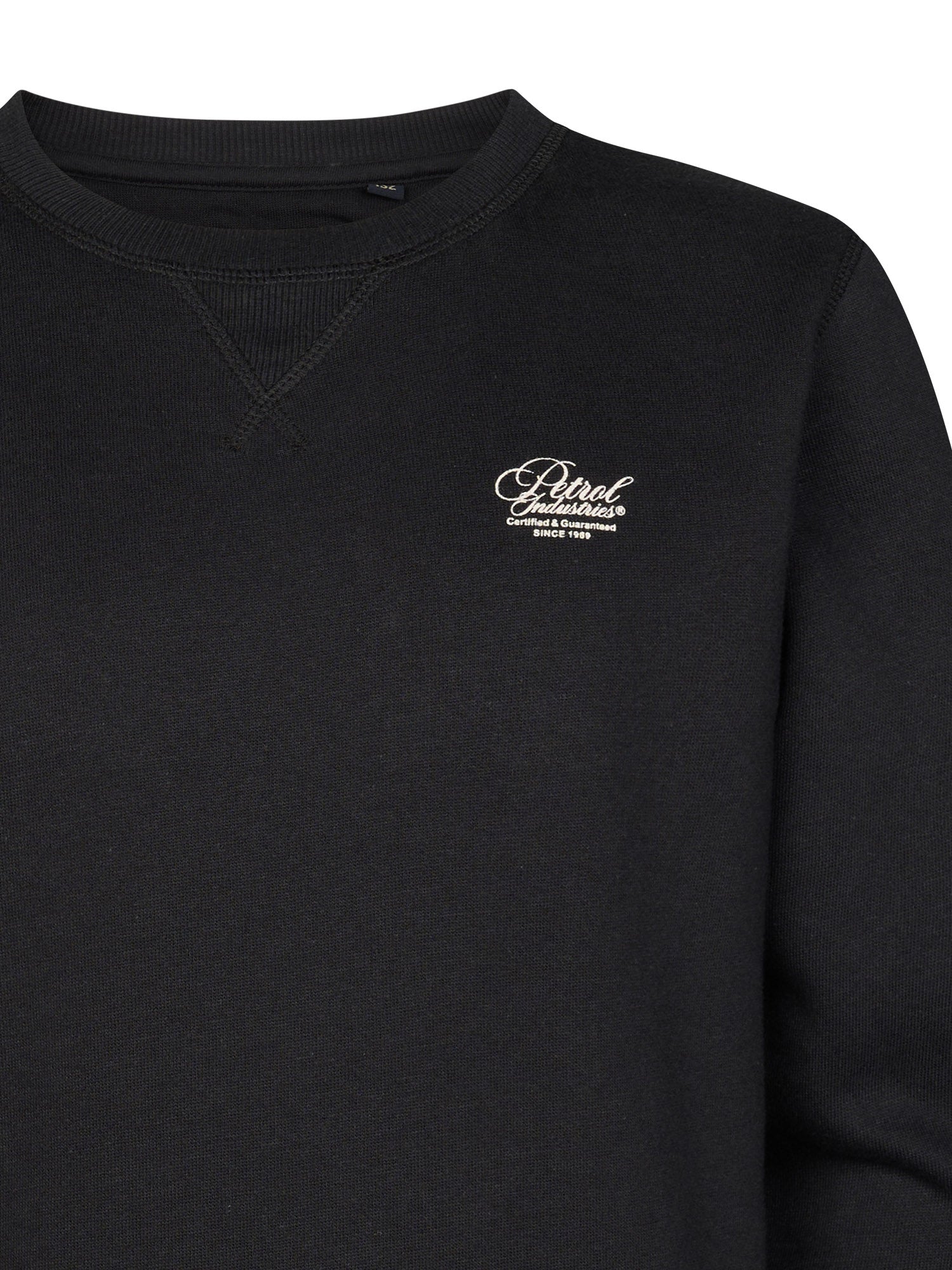 Petrol Industries Boys Sweater Round Neck Print Regular Fit Black