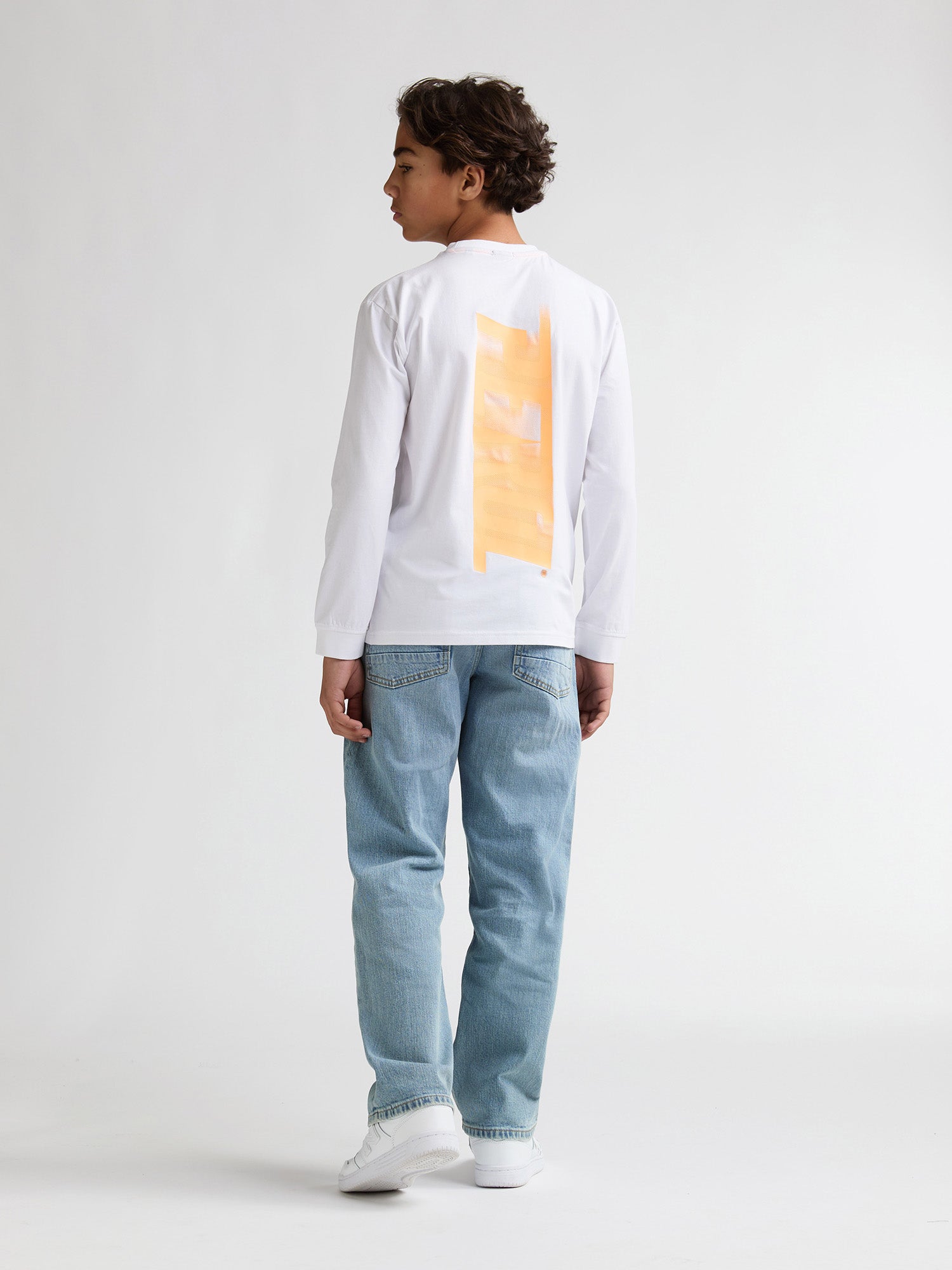 Petrol Industries Boys T-Shirt Long Sleeve Classic Print Relaxed Fit Bright White