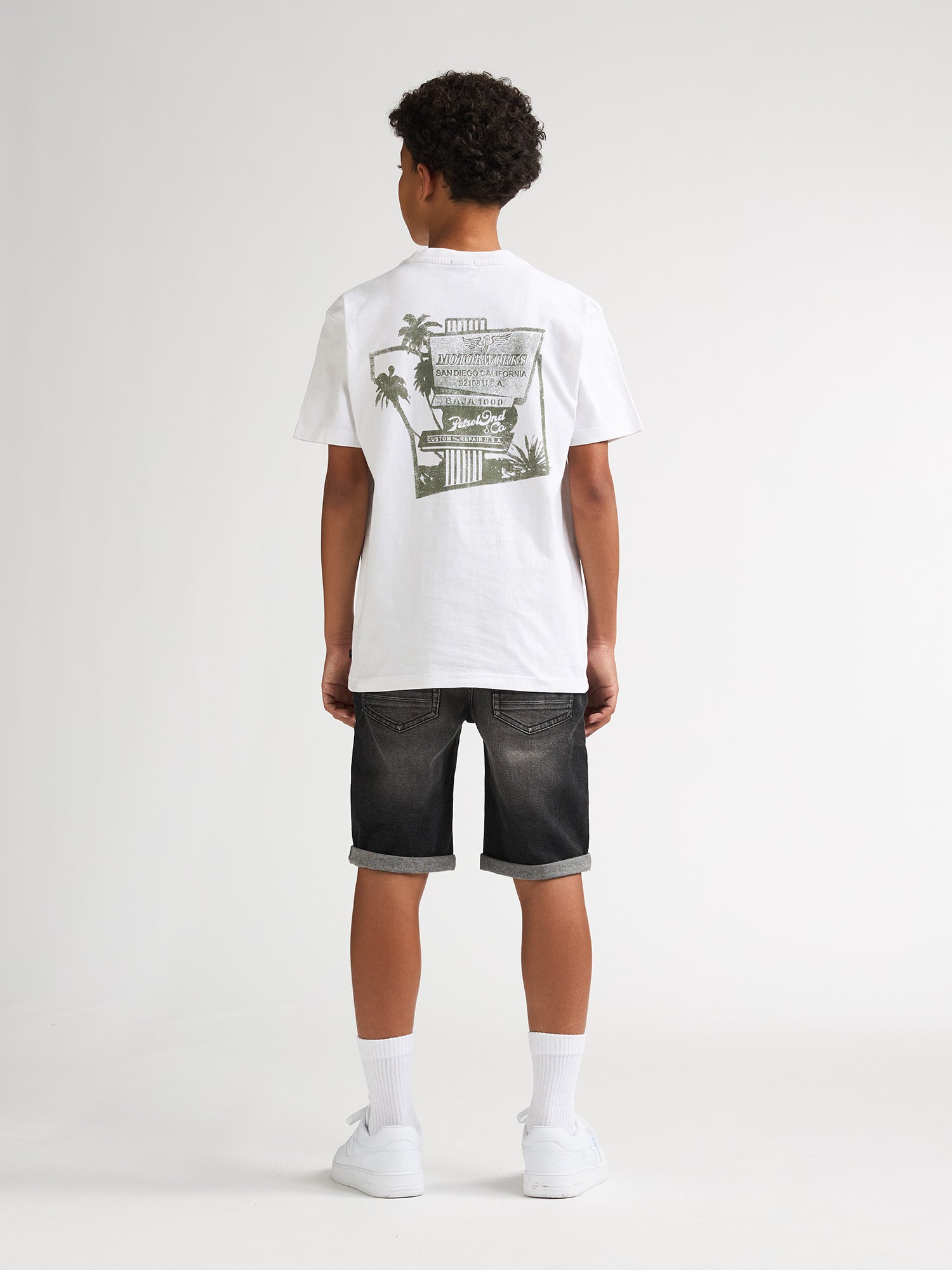 Petrol Industries Boys T-Shirt Short Sleeve Classic Print Relaxed Fit Bright White