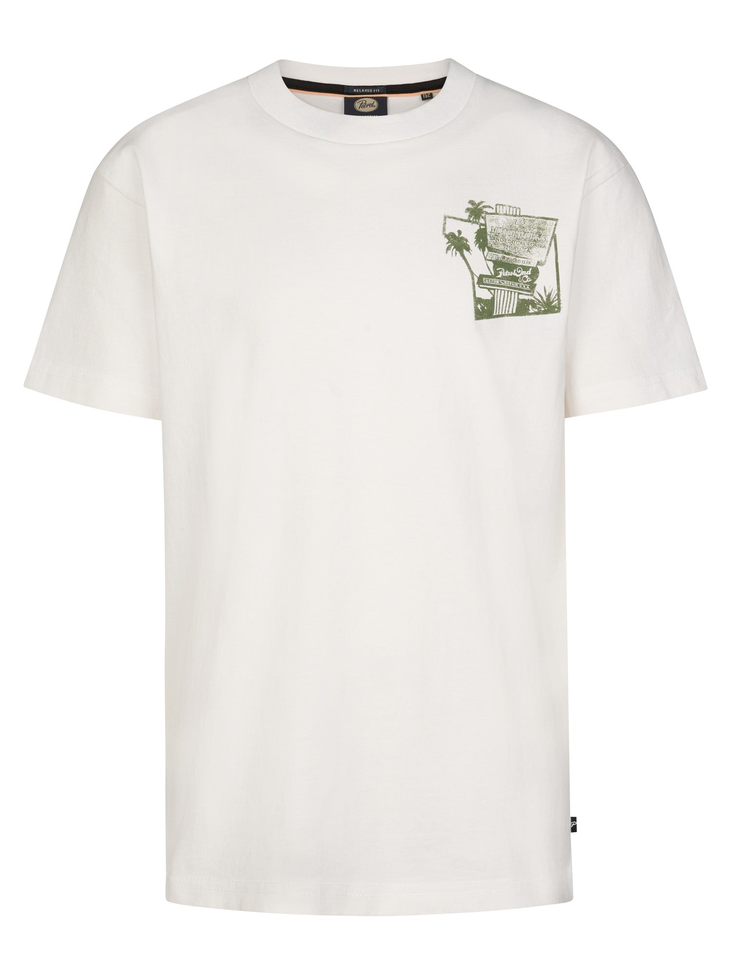 Petrol Industries Boys T-Shirt Short Sleeve Classic Print Relaxed Fit Bright White