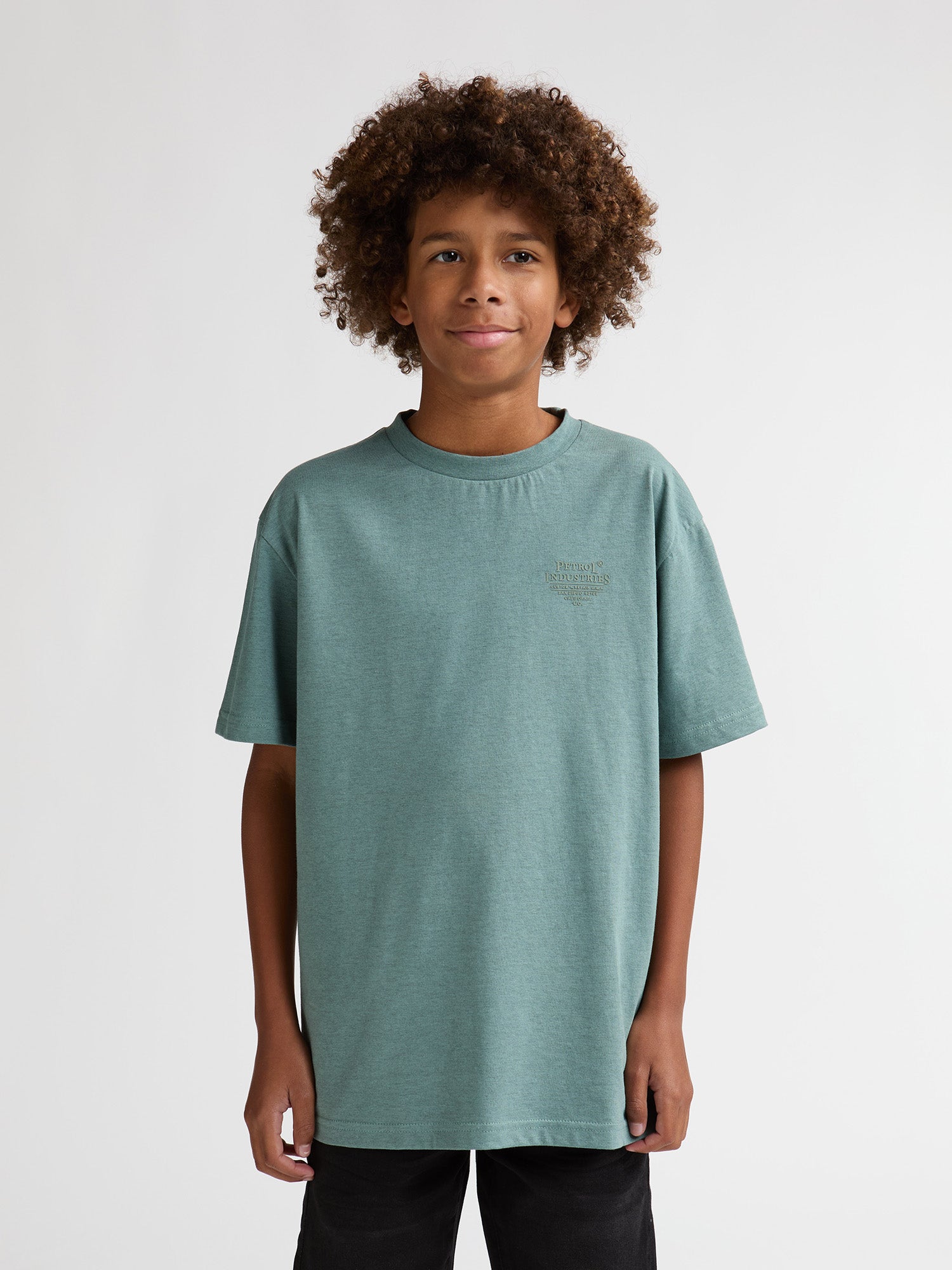 Petrol Industries Boys T-Shirt Short Sleeve Classic Print Relaxed Fit Oil Green