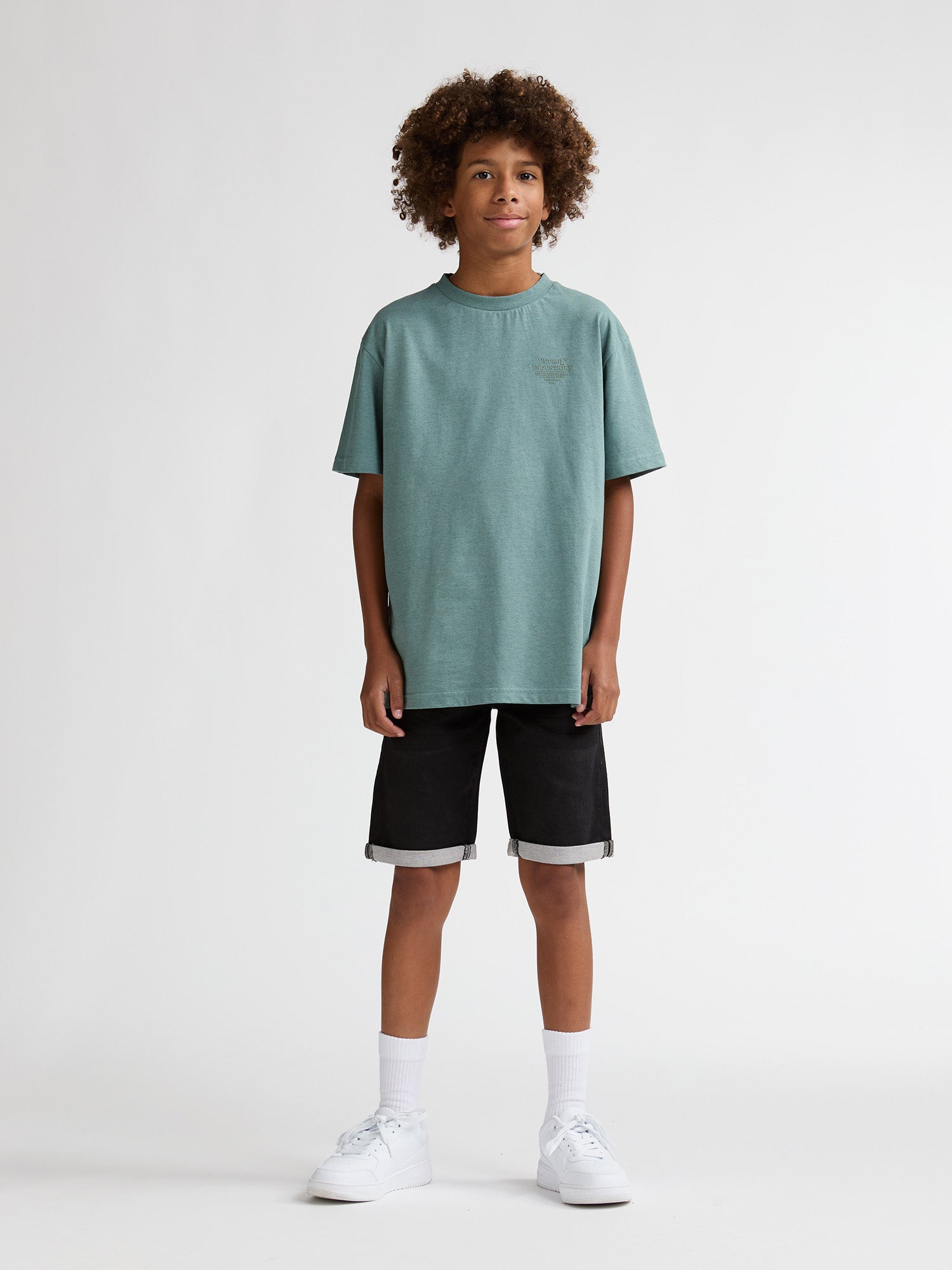 Petrol Industries Boys T-Shirt Short Sleeve Classic Print Relaxed Fit Oil Green
