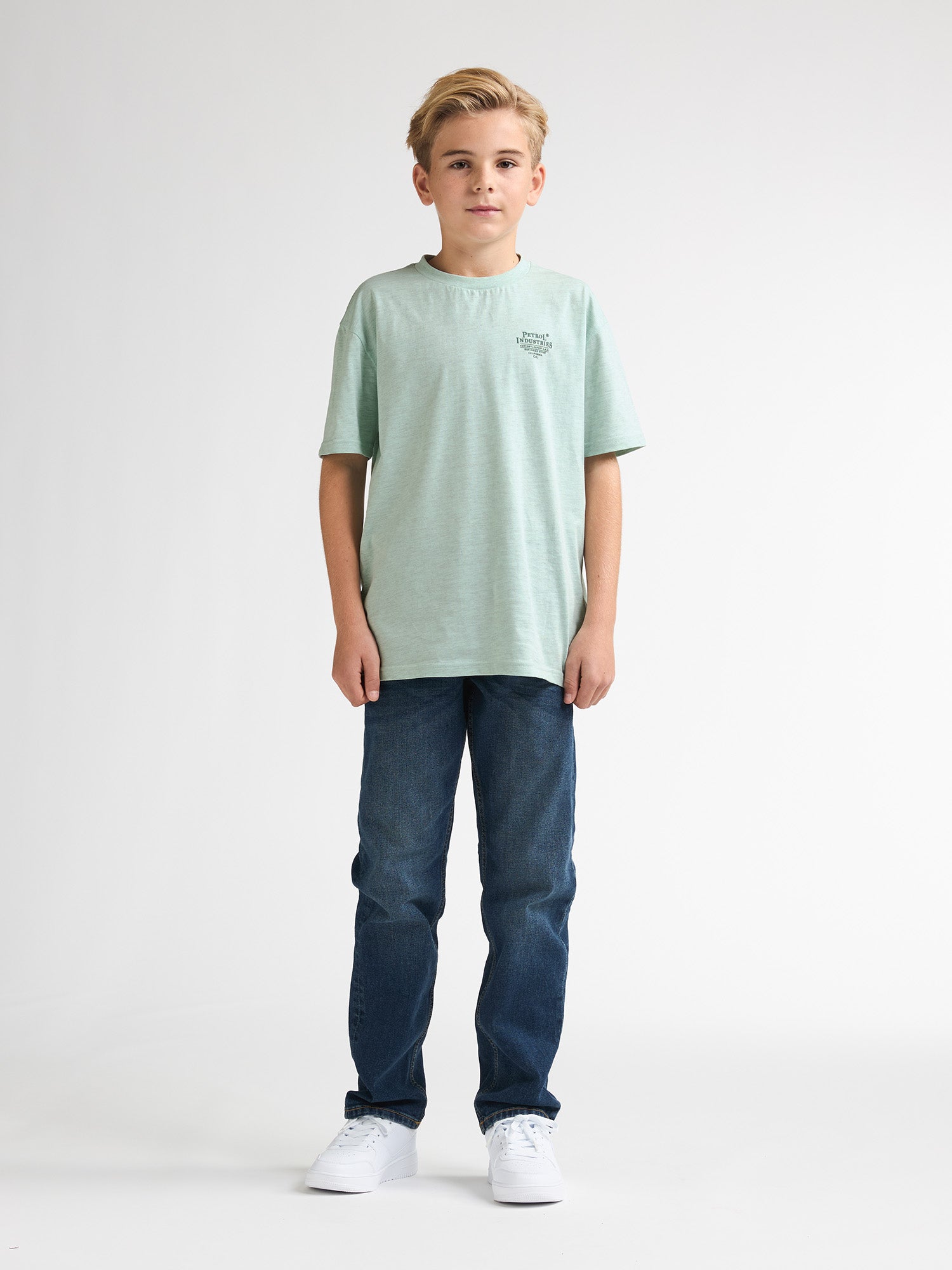 Petrol Industries Boys T-Shirt Short Sleeve Classic Print Relaxed Fit Cool Mint
