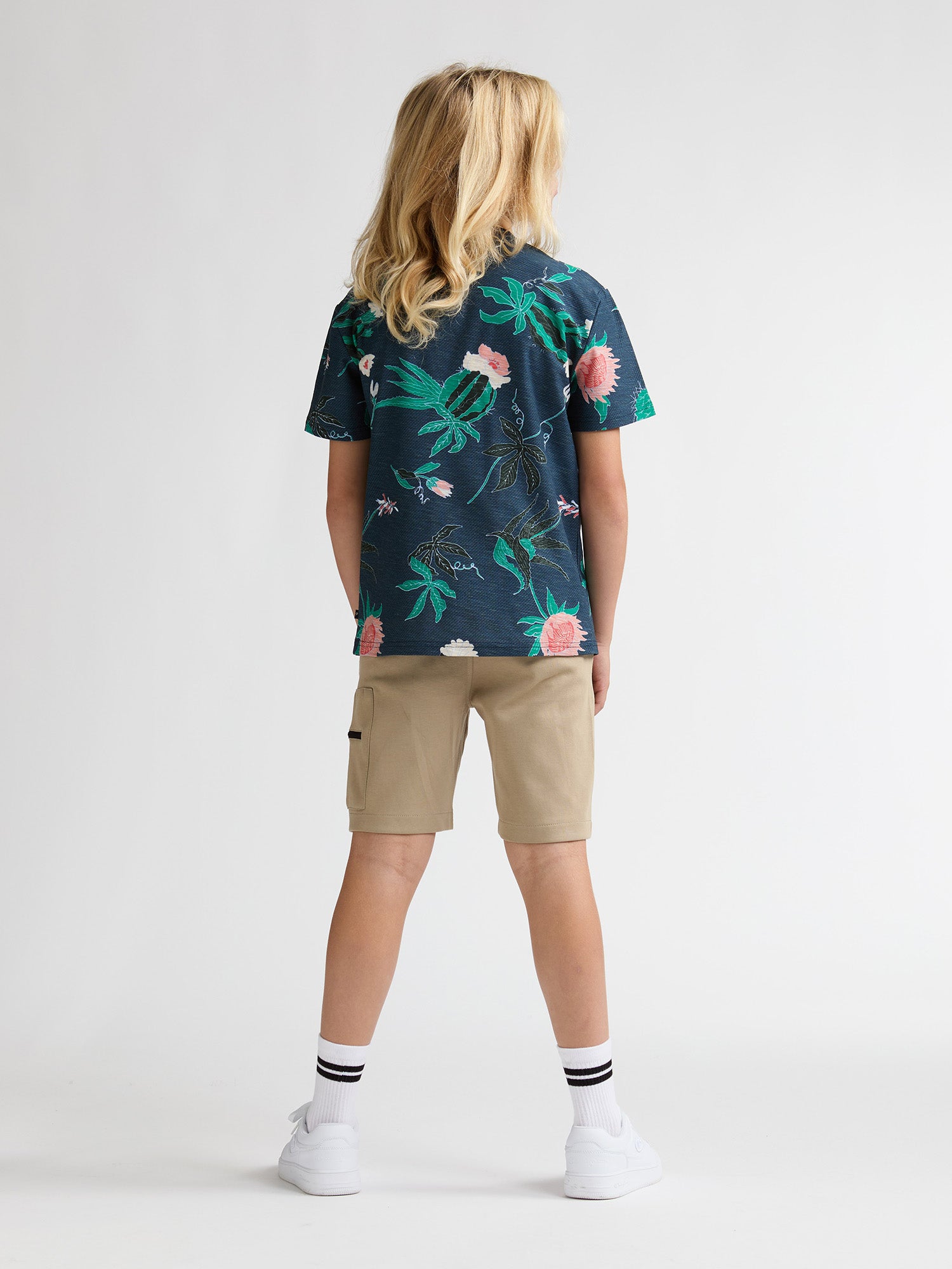 Petrol Industries Boys T-Shirt Short Sleeve All-Over Print Relaxed Fit Navy Blue