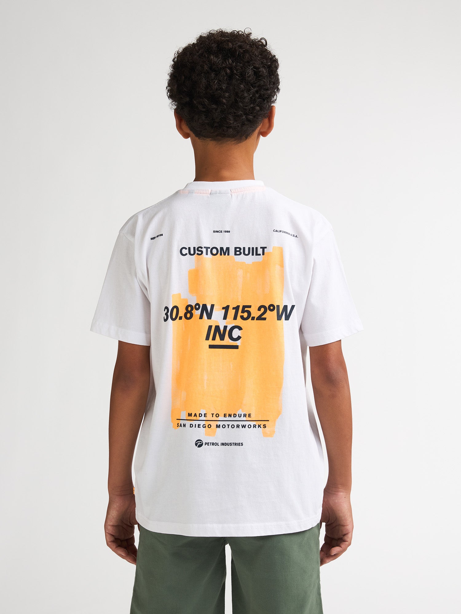 Petrol Industries Boys T-Shirt Short Sleeve Classic Print Relaxed Fit Bright White