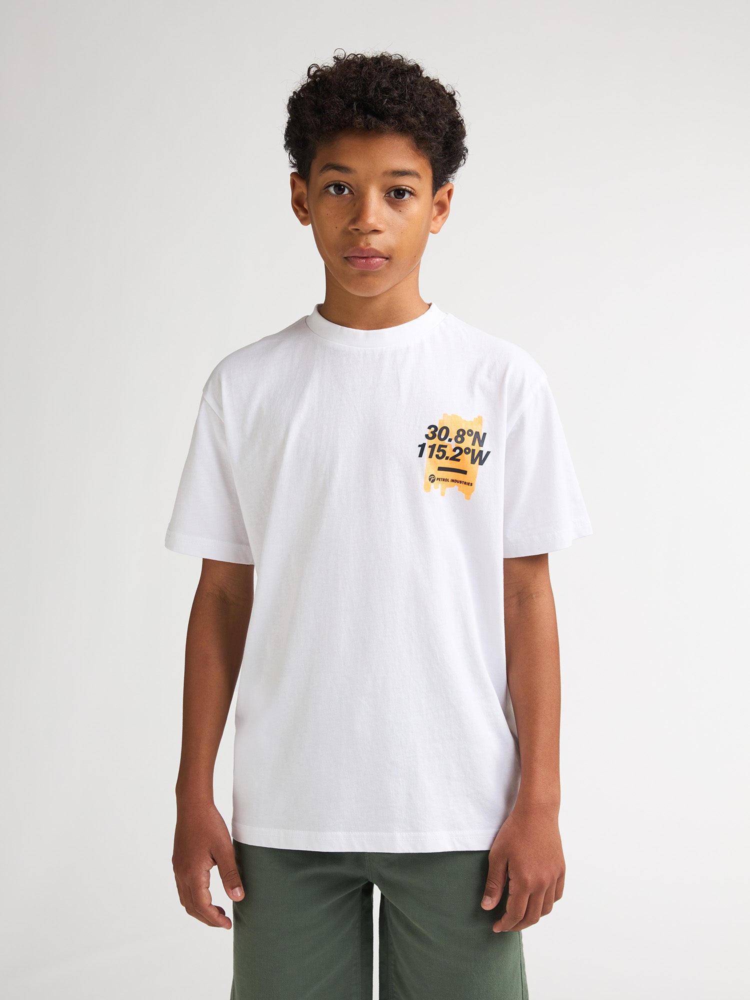 Petrol Industries Boys T-Shirt Short Sleeve Classic Print Relaxed Fit Bright White