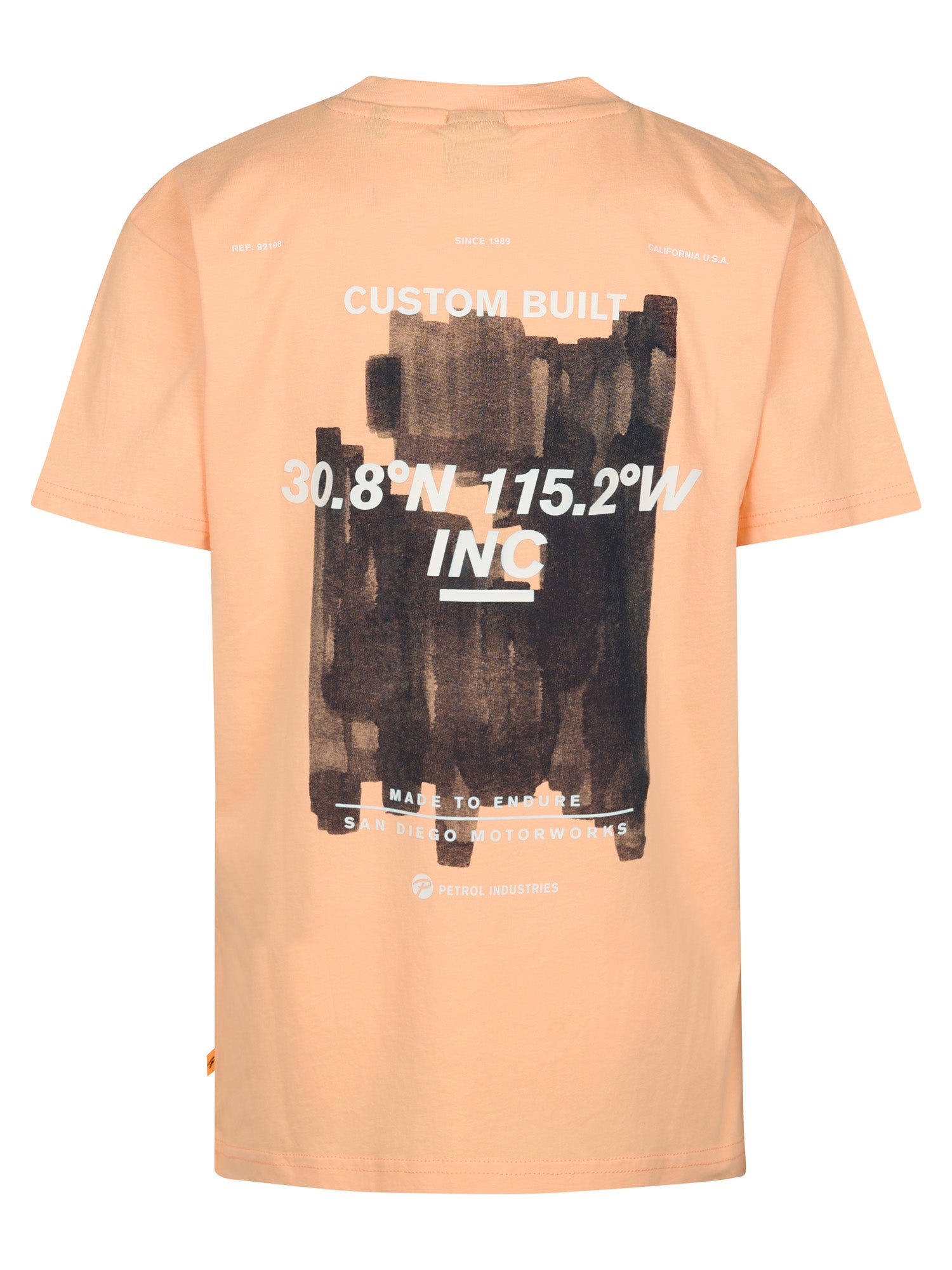 Petrol Industries Boys T-Shirt Short Sleeve Classic Print Relaxed Fit Tropical Orange