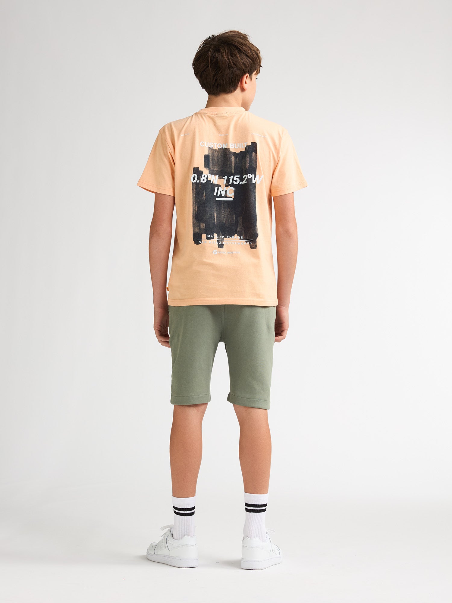 Petrol Industries Boys T-Shirt Short Sleeve Classic Print Relaxed Fit Tropical Orange