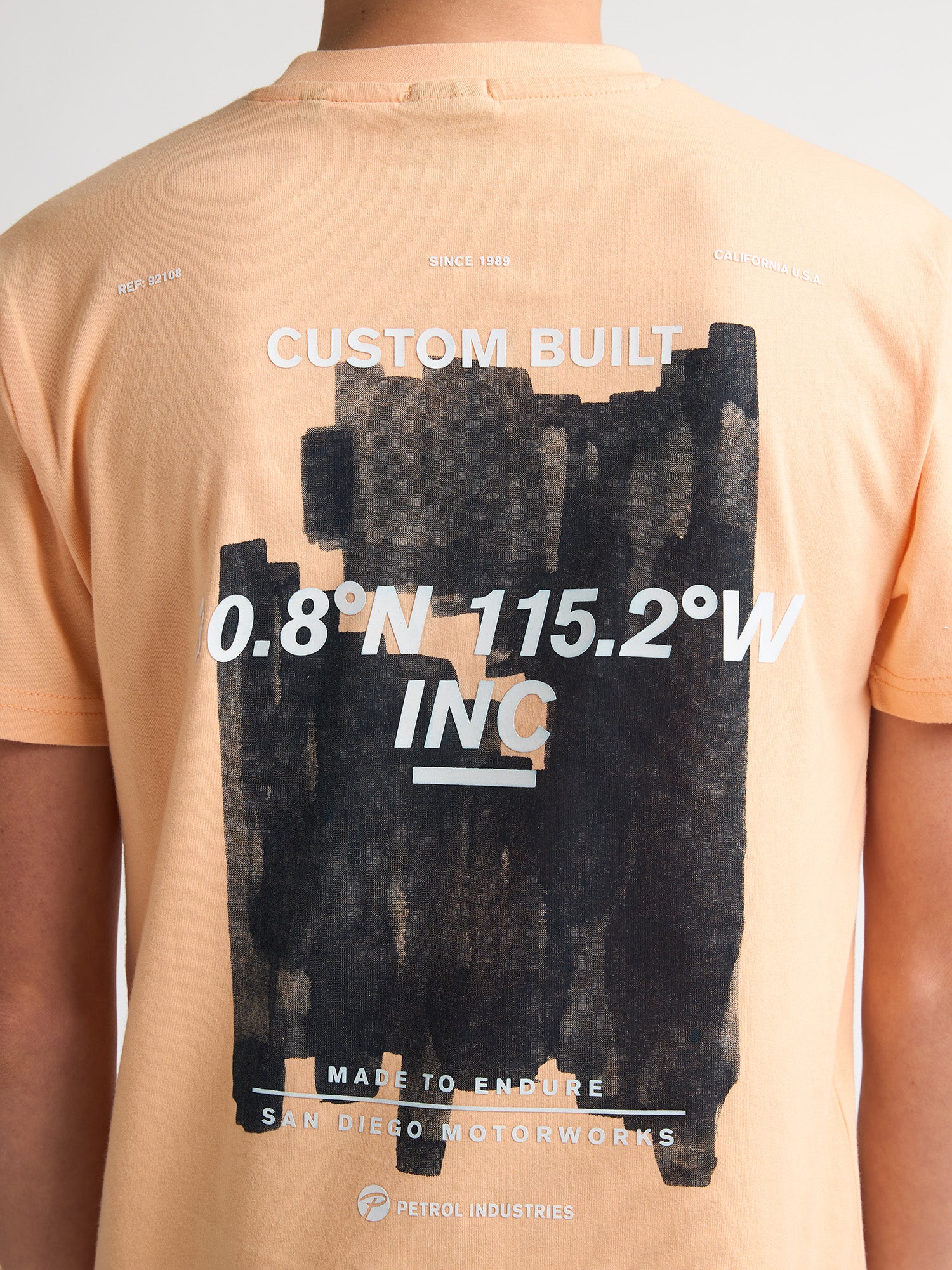 Petrol Industries Boys T-Shirt Short Sleeve Classic Print Relaxed Fit Tropical Orange