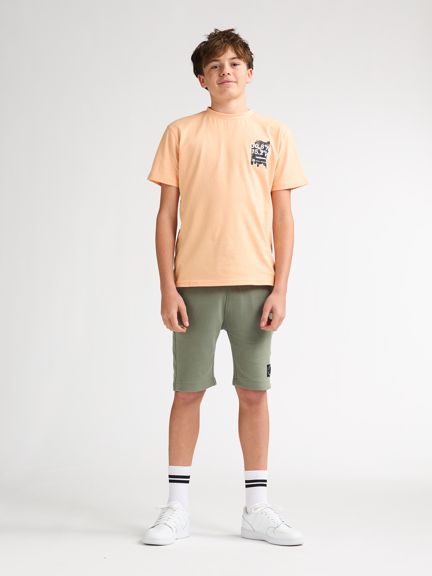 Petrol Industries Boys T-Shirt Short Sleeve Classic Print Relaxed Fit Tropical Orange