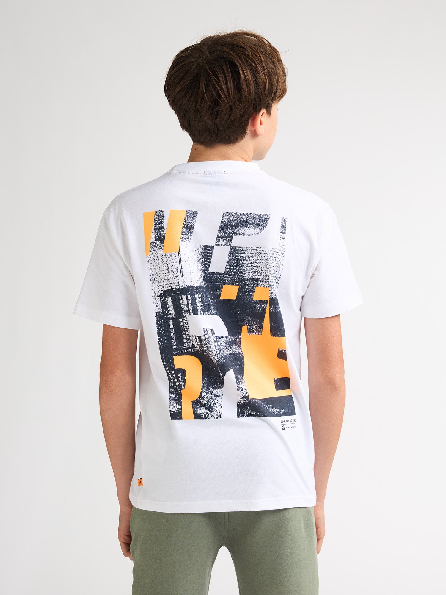 Petrol Industries Boys T-Shirt Short Sleeve Photo Print Relaxed Fit Bright White