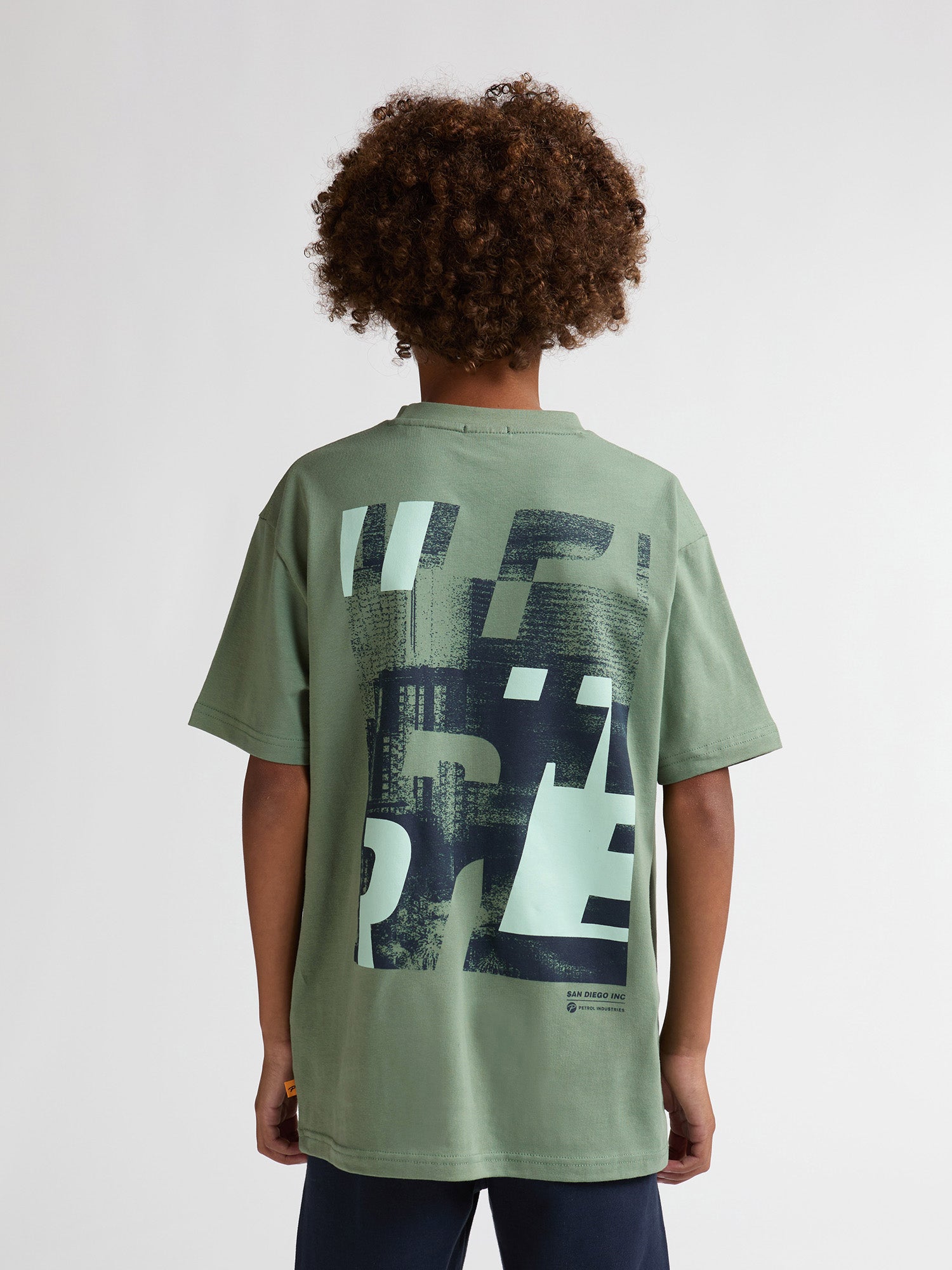 Petrol Industries Boys T-Shirt Short Sleeve Photo Print Relaxed Fit Sage