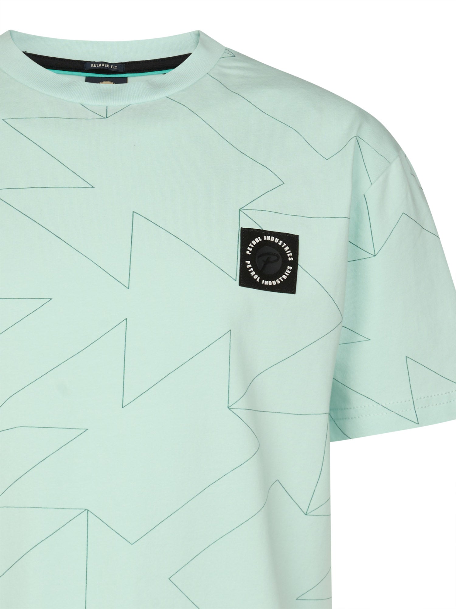 Petrol Industries Boys T-Shirt Short Sleeve All-Over Print Relaxed Fit Cool Mint