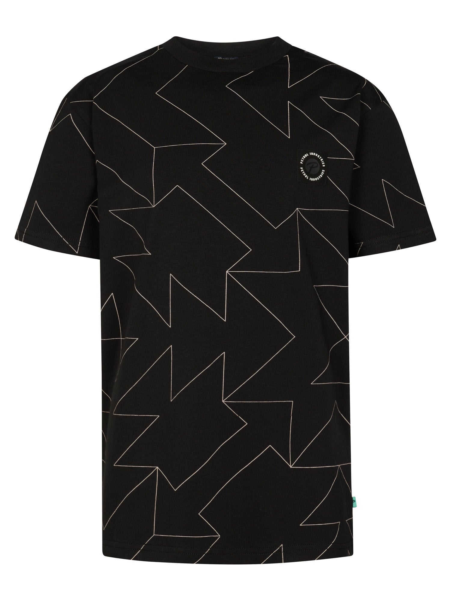 Petrol Industries Boys T-Shirt Short Sleeve All-Over Print Relaxed Fit Black