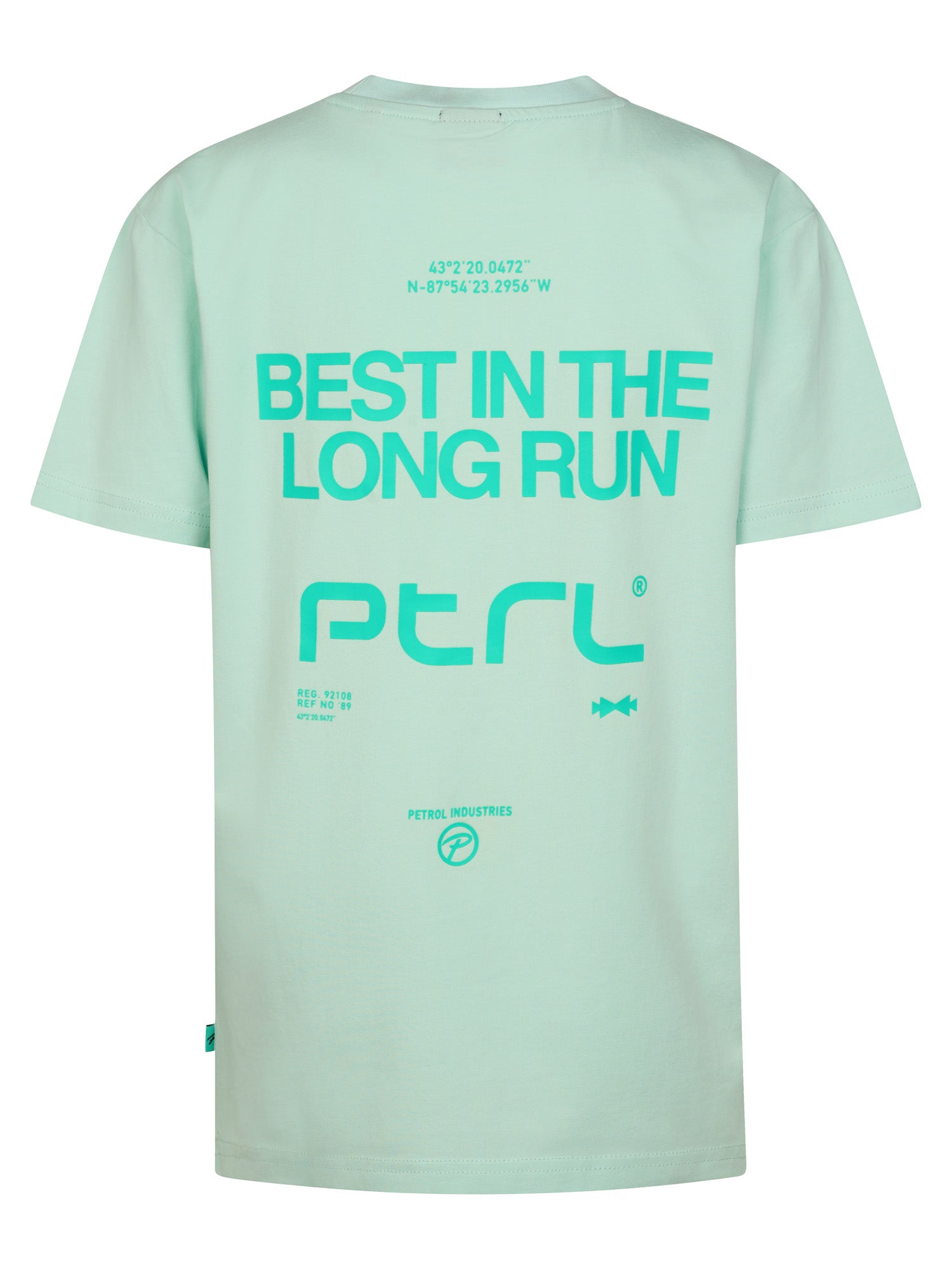 Petrol Industries Boys T-Shirt Short Sleeve Classic Print Relaxed Fit Cool Mint